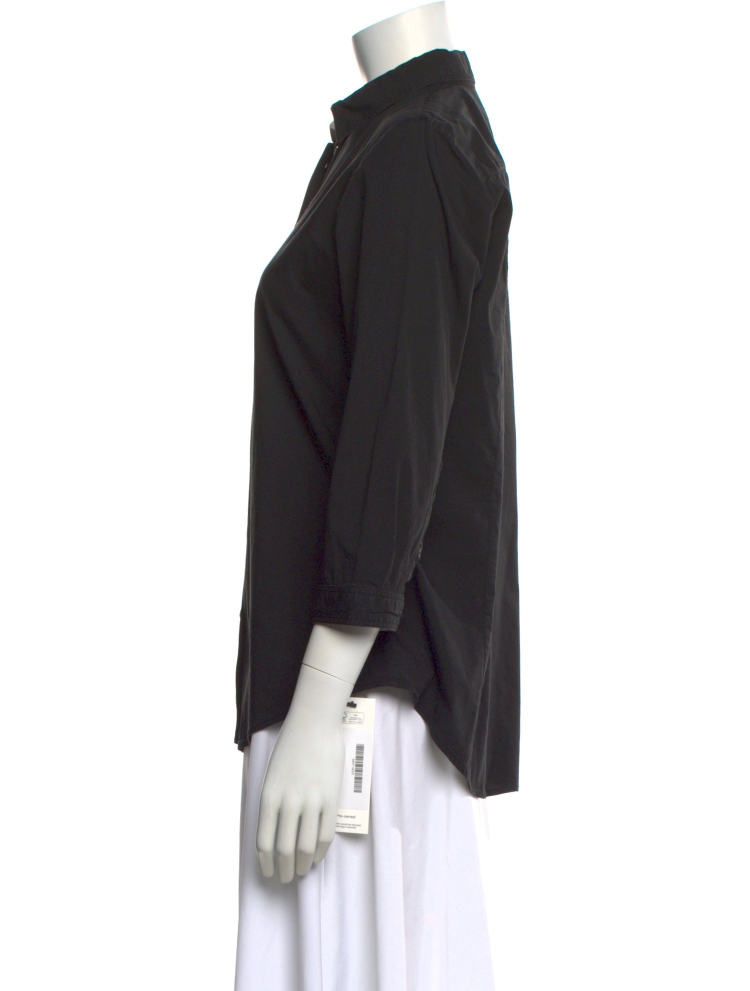 Burberry Brit Three-Quarter Sleeve Button-Up Top