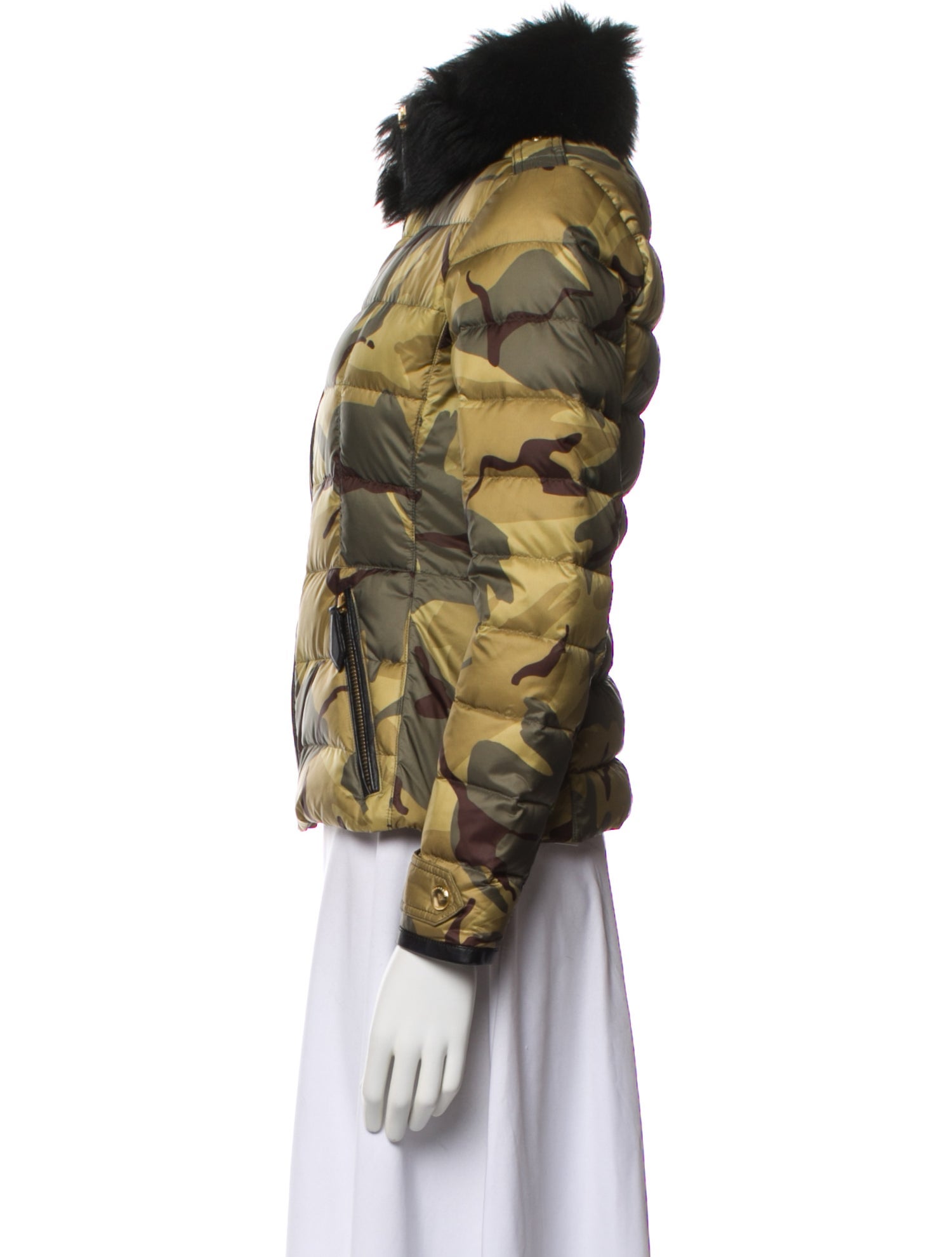 Burberry Brit Camouflage Print Down Jacket