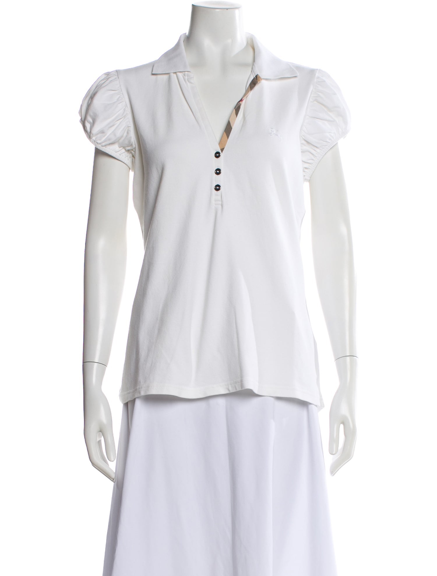 Burberry Brit V-Neck Short Sleeve Polo