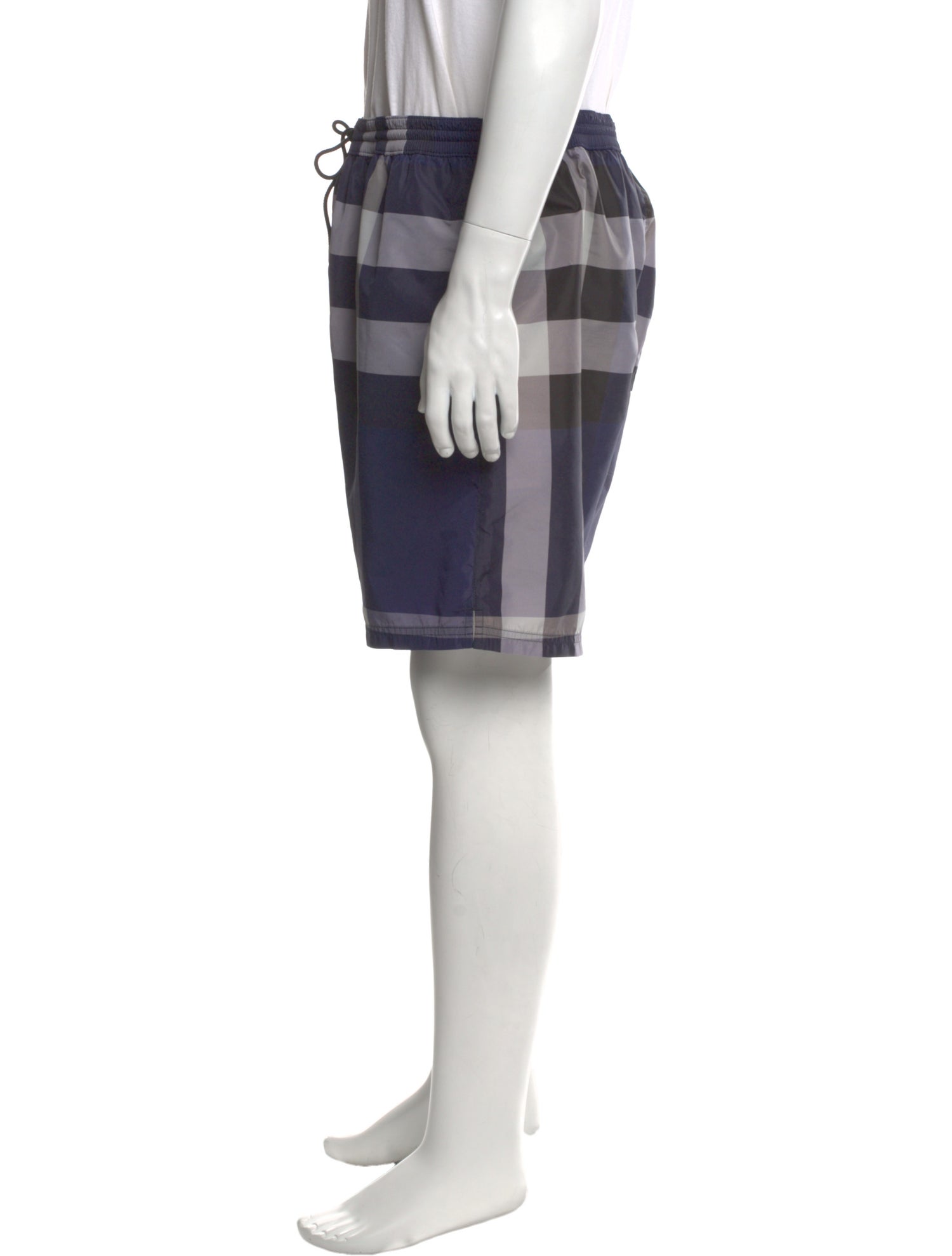 Burberry Brit Plaid Print Swim Trunks