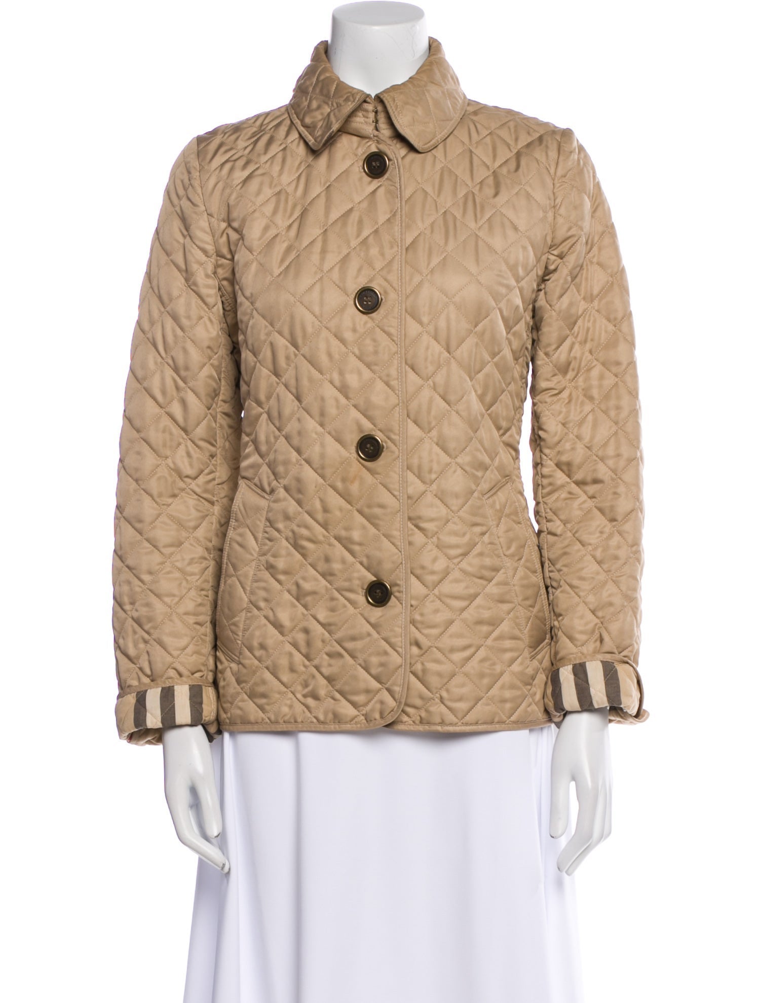 Burberry Brit Plaid Print Utility Jacket