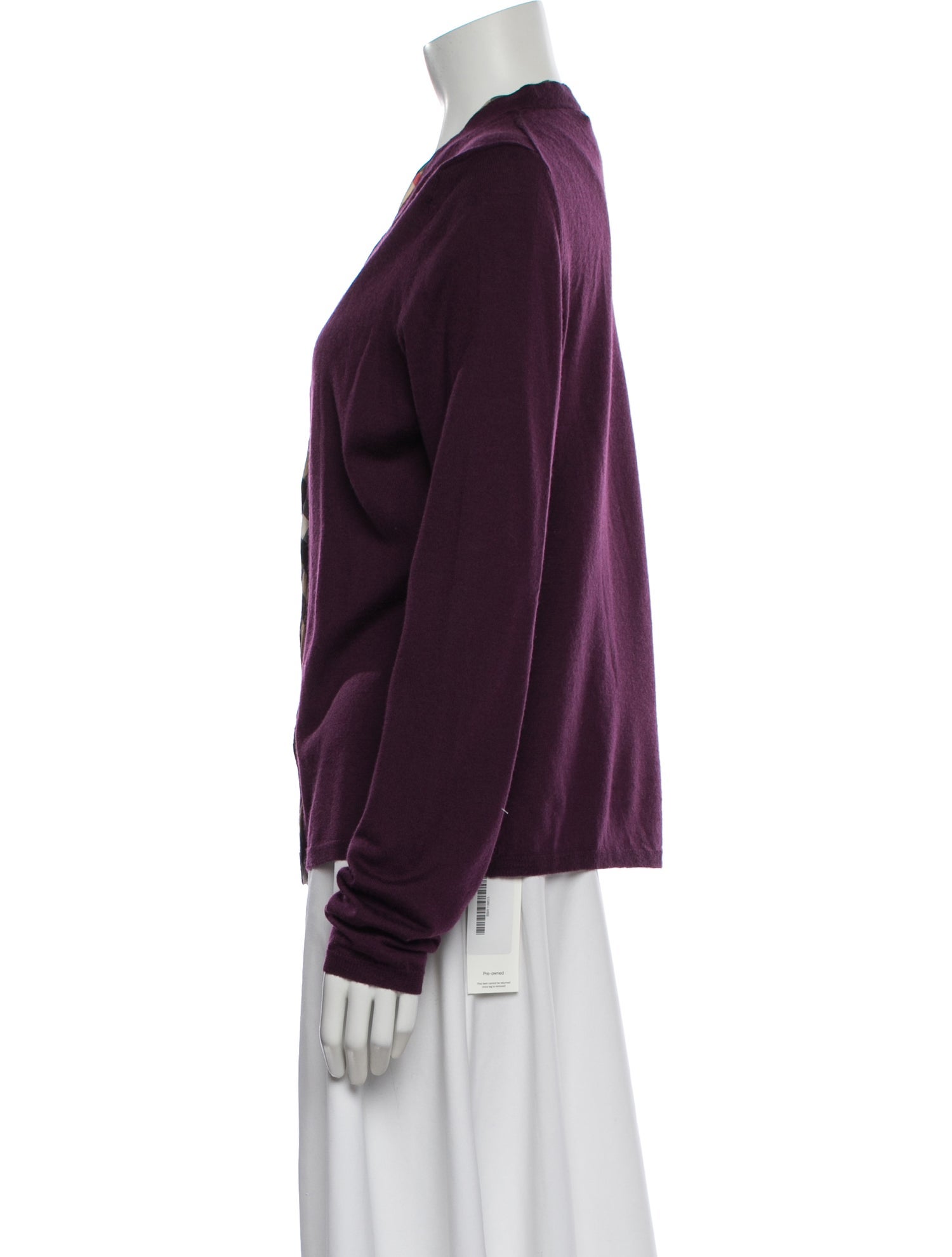 Burberry Brit Merino Wool Plaid Print Sweater