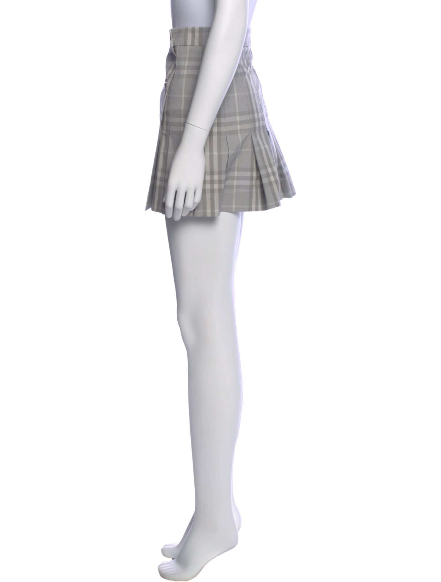 Burberry Brit Plaid Print Mini Skirt