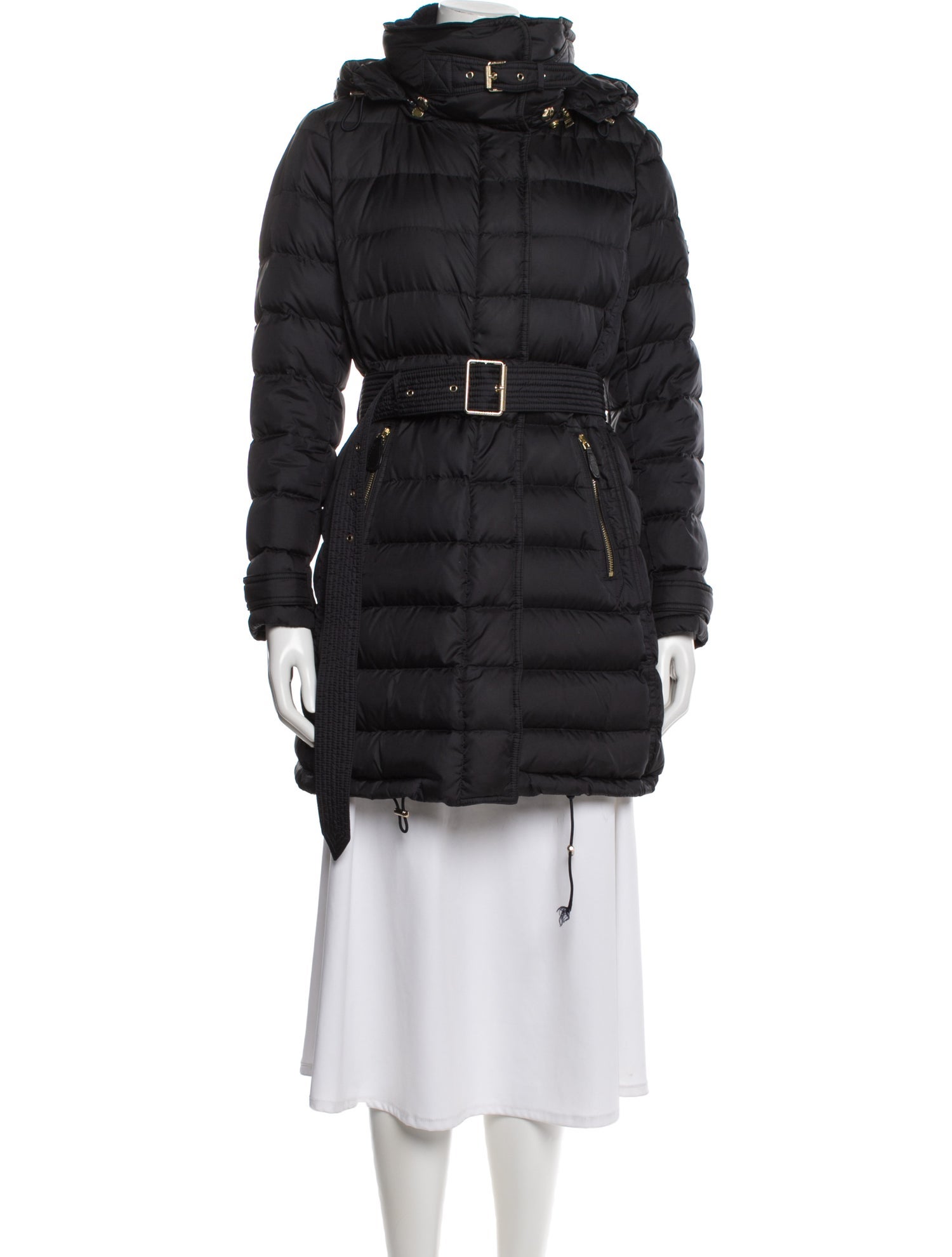 Burberry Brit Nylon Striped Down Coat