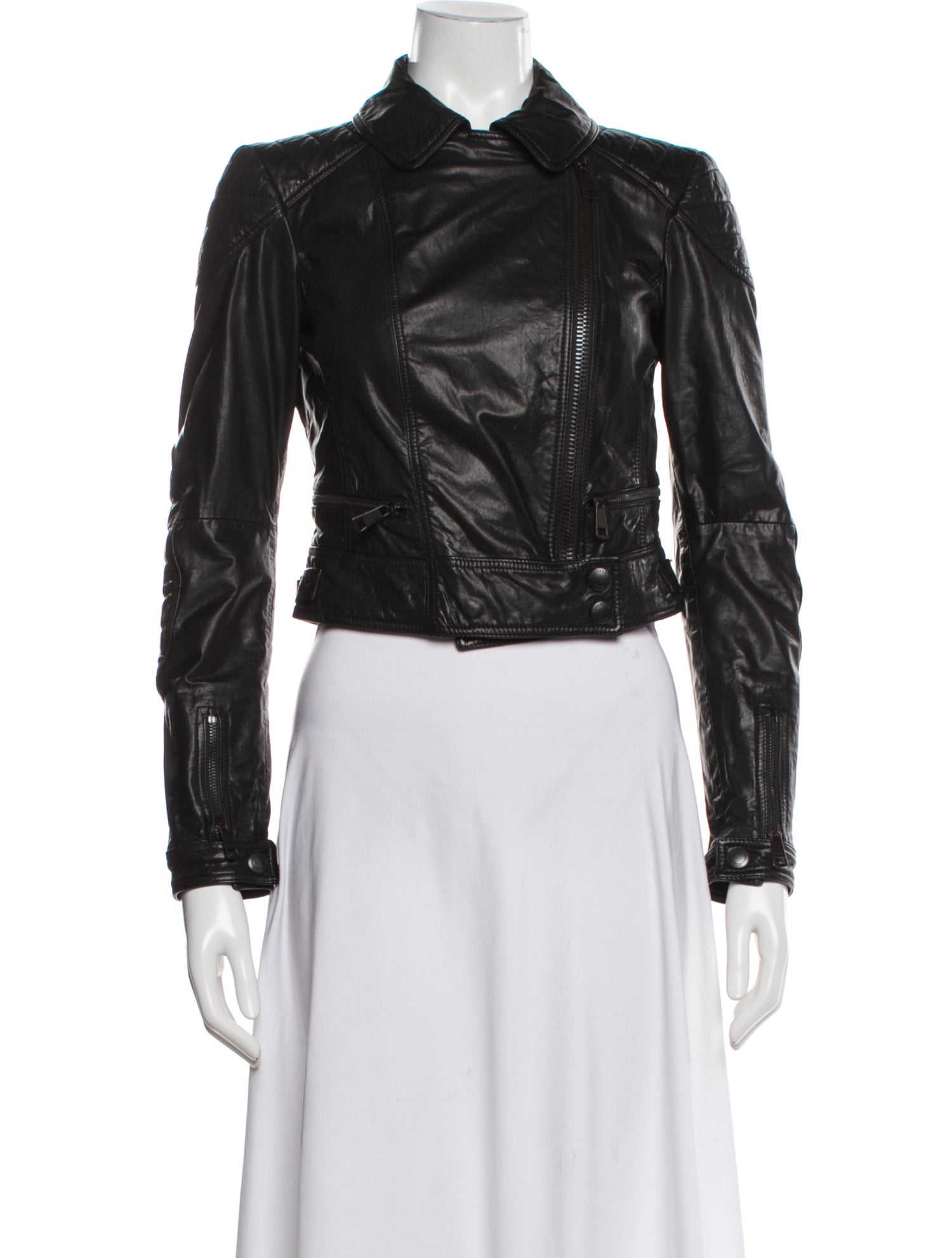 Burberry Brit Leather Biker Jacket