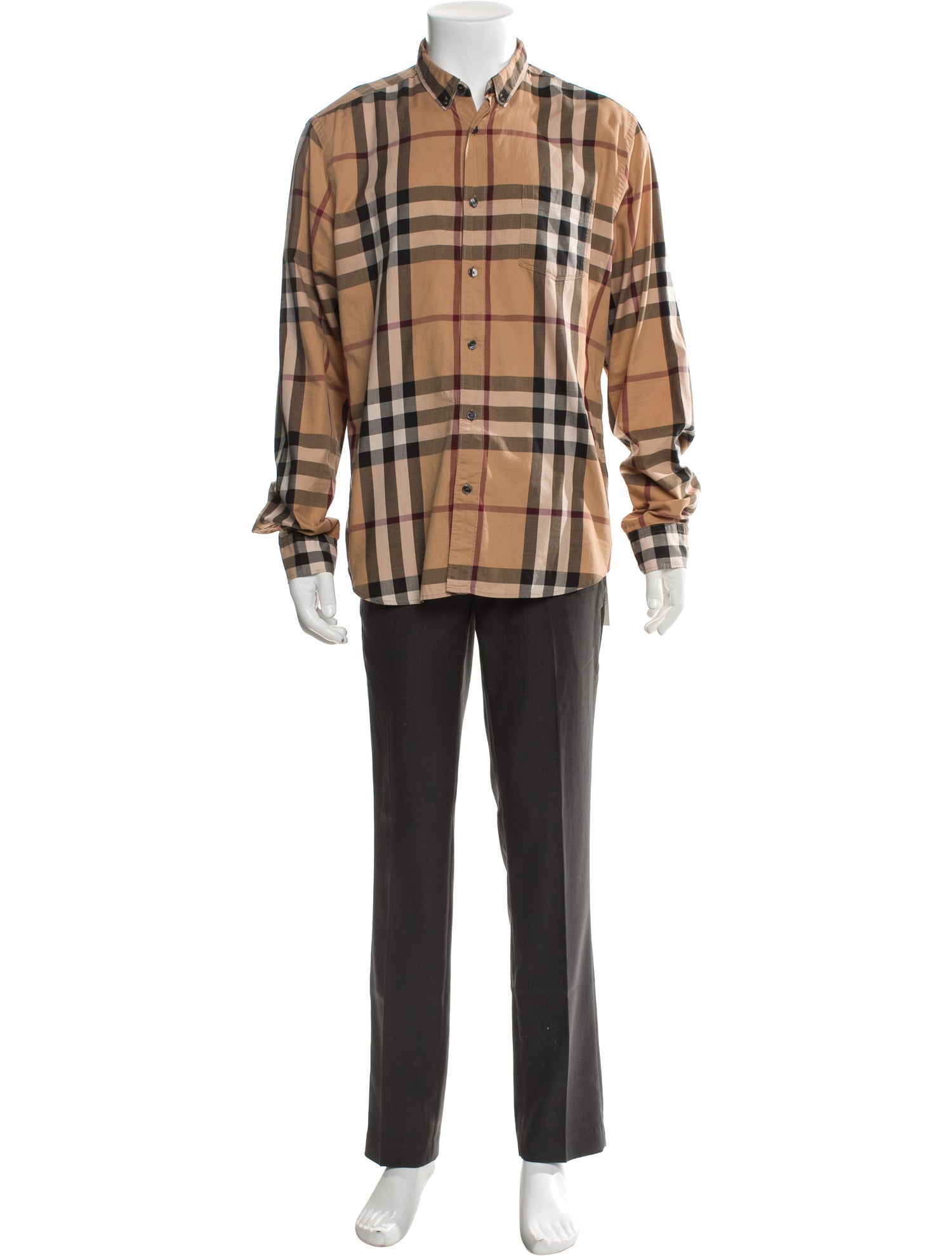 Burberry Brit House Check Pattern Long Sleeve Shirt