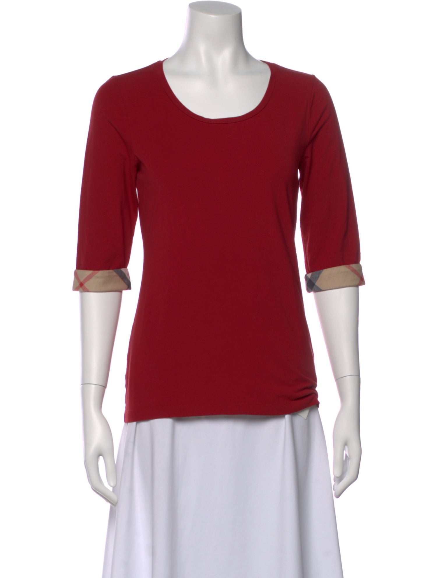 Burberry Brit Crew Neck Three-Quarter Sleeve T-Shirt