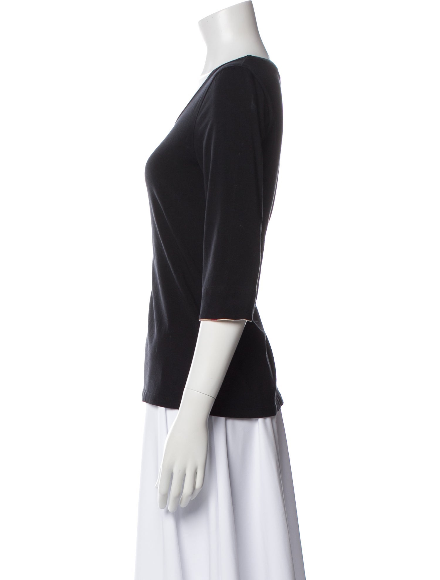 Burberry Brit Crew Neck Three-Quarter Sleeve T-Shirt