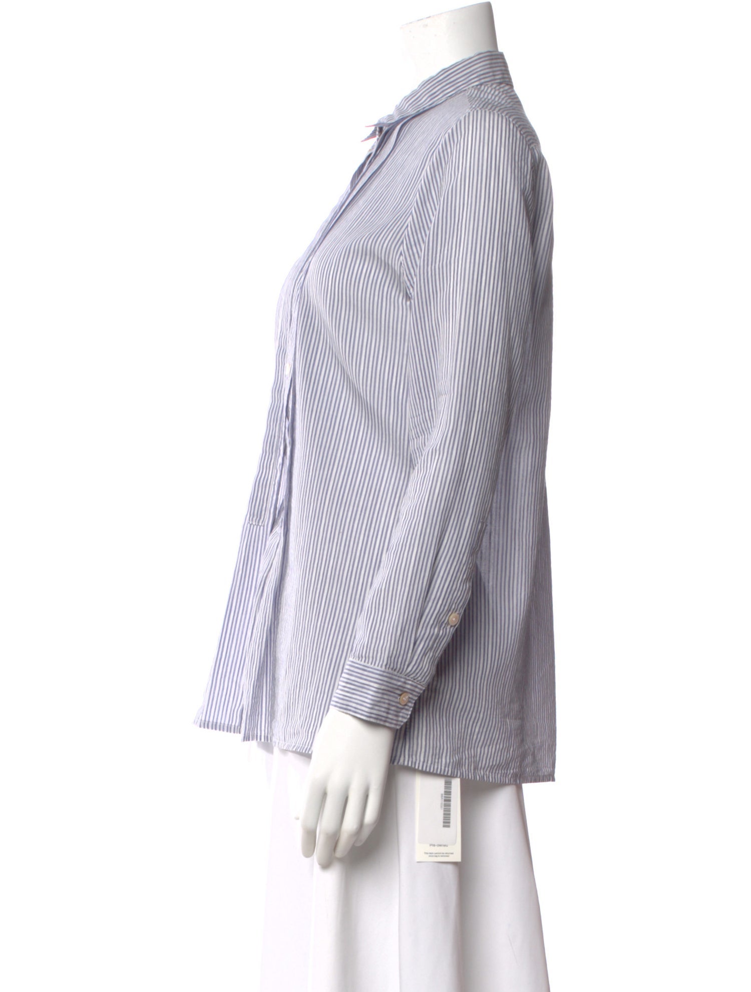 Burberry Brit Striped Long Sleeve Button-Up Top