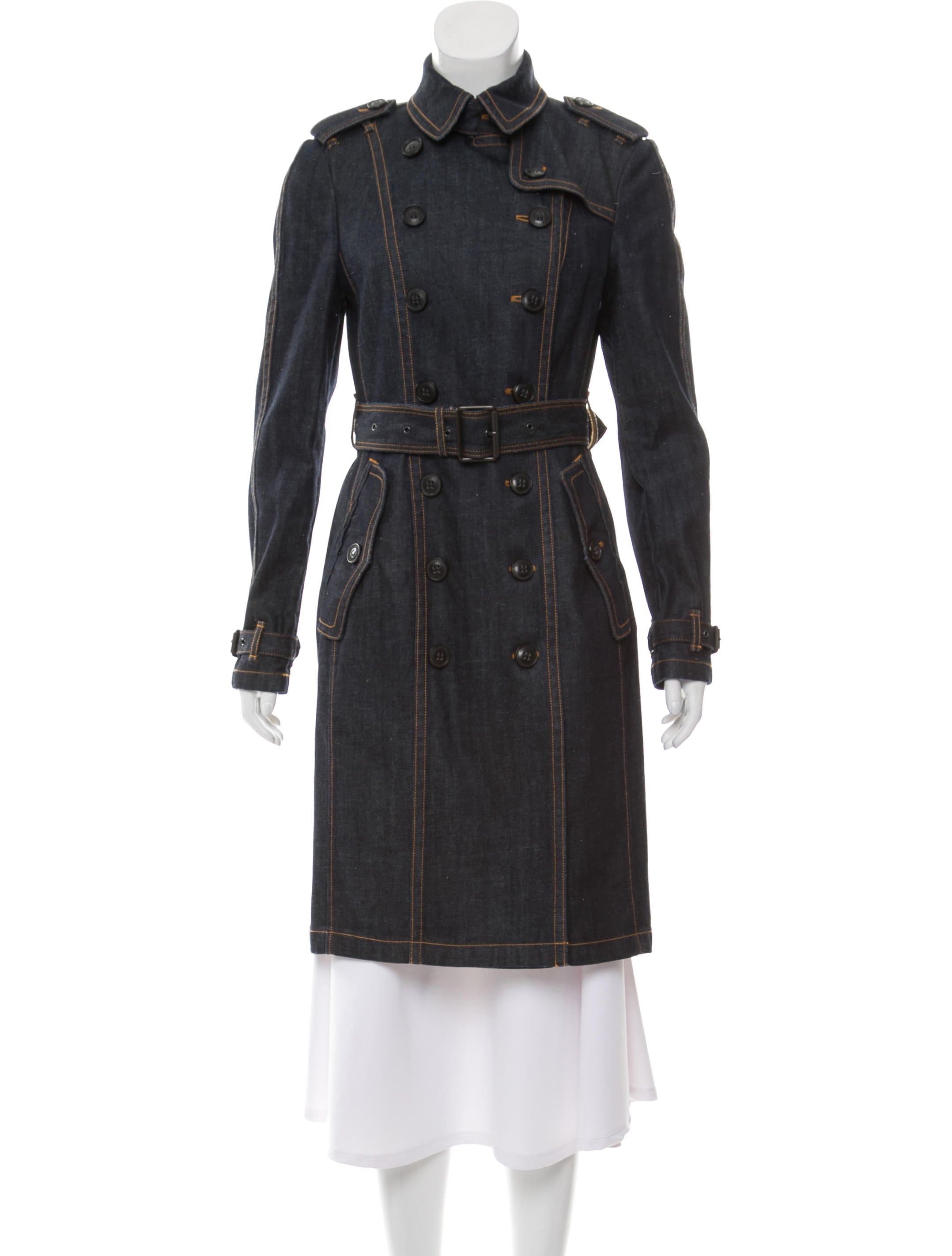 burberry denim trench coat