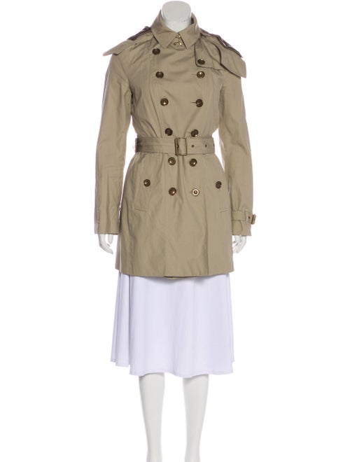 Burberry Brit Hooded Trench Coat Beige