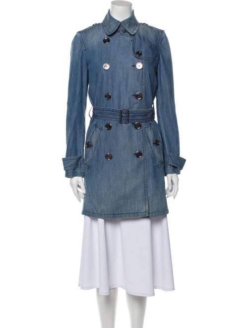 Burberry Brit Trench Coat Blue