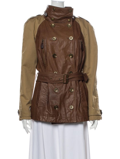 Burberry Brit Leather Trench Coat
