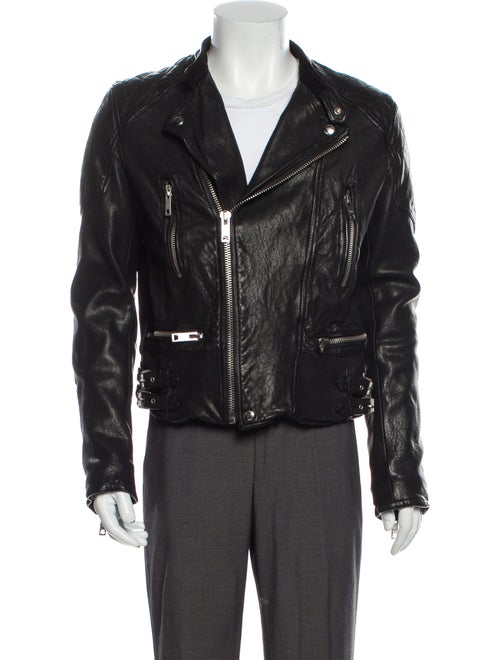 Burberry Brit Leather Moto Jacket Black