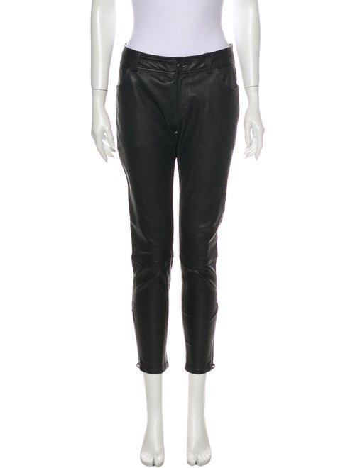 Burberry Brit Leather Skinny Leg Pants Black