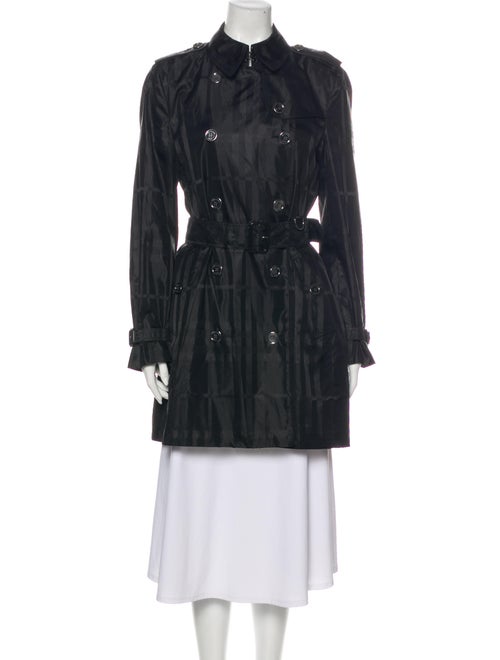 Burberry Brit Printed Trench Coat Black