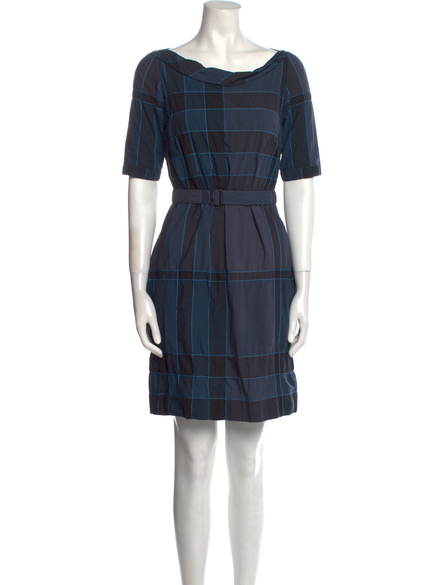 Burberry Brit Bateau Neckline Mini Dress