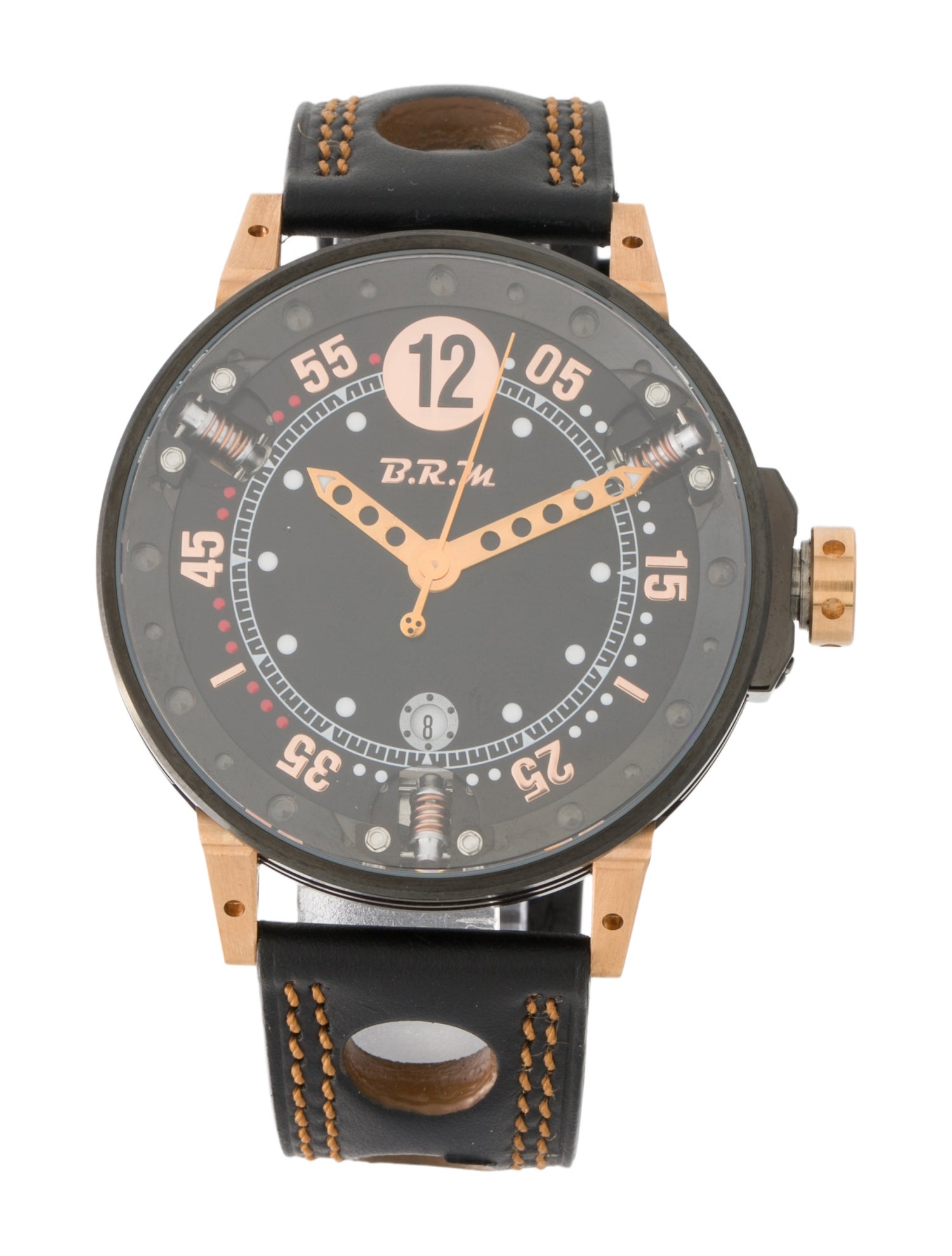B.R.M V6-44-SA Black and 5N Skeleton Watch