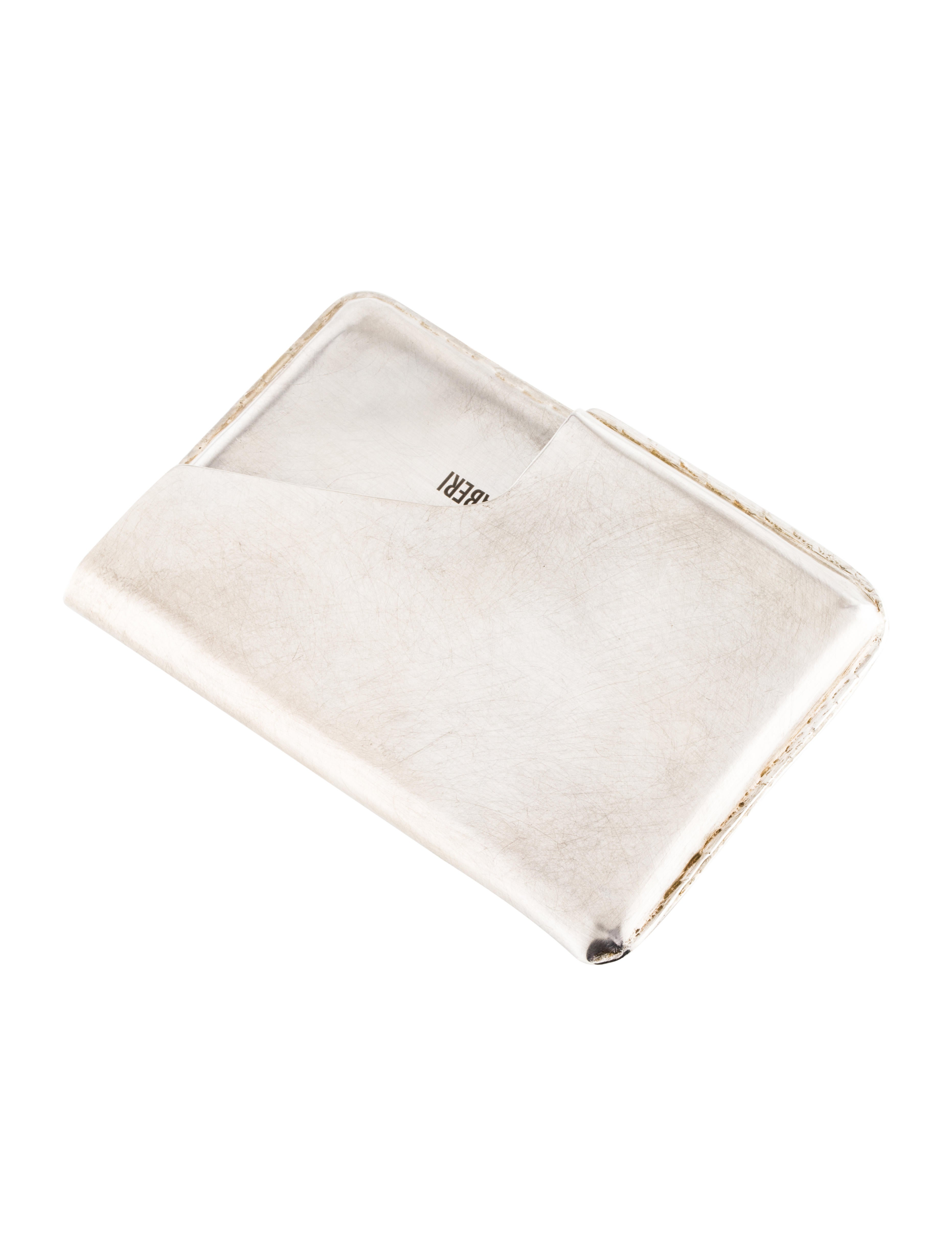 Boris Bidjan Saberi Silver Card Holder - Silver Wallets