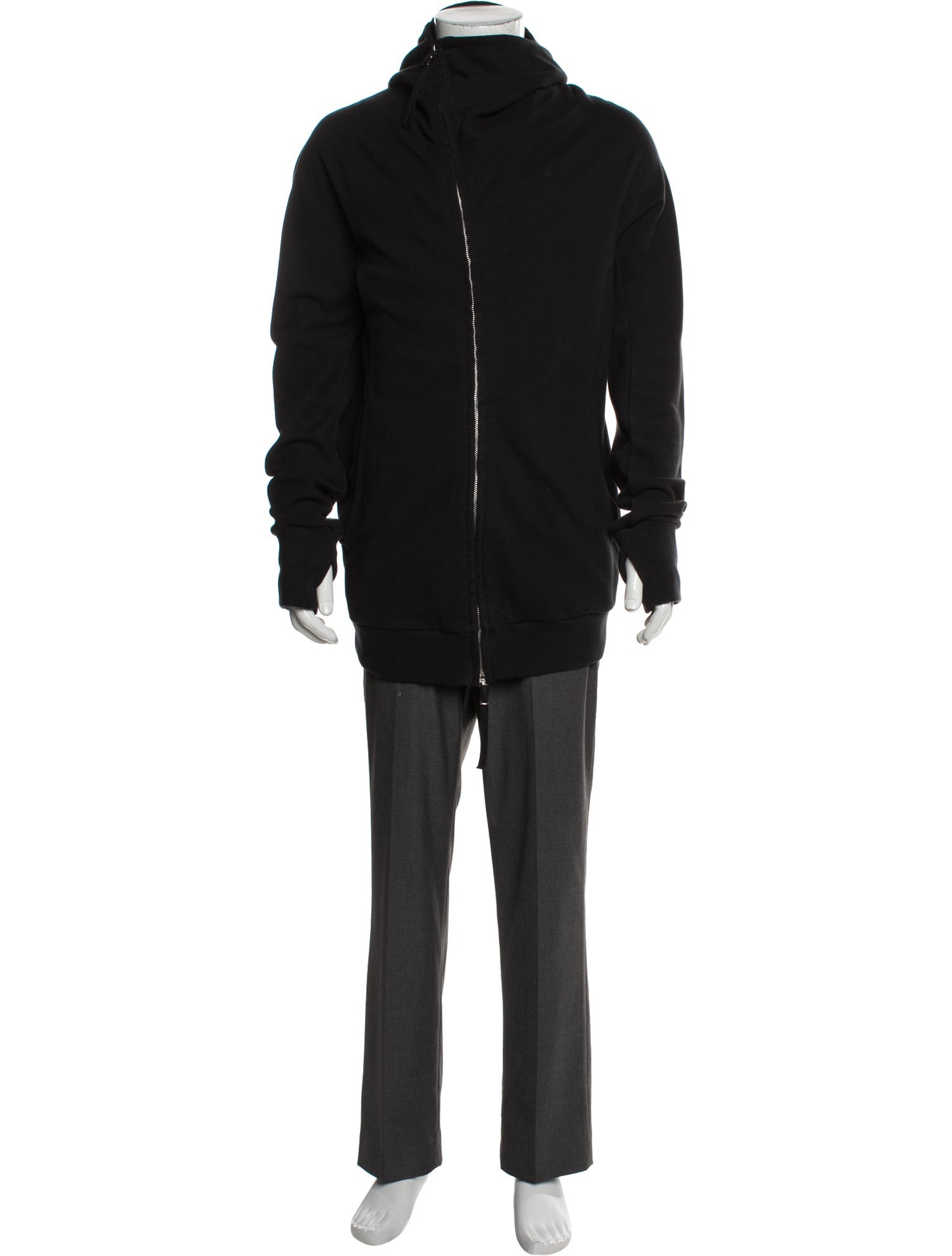 Boris Bidjan Saberi Mock Neck Long Sleeve Hoodie