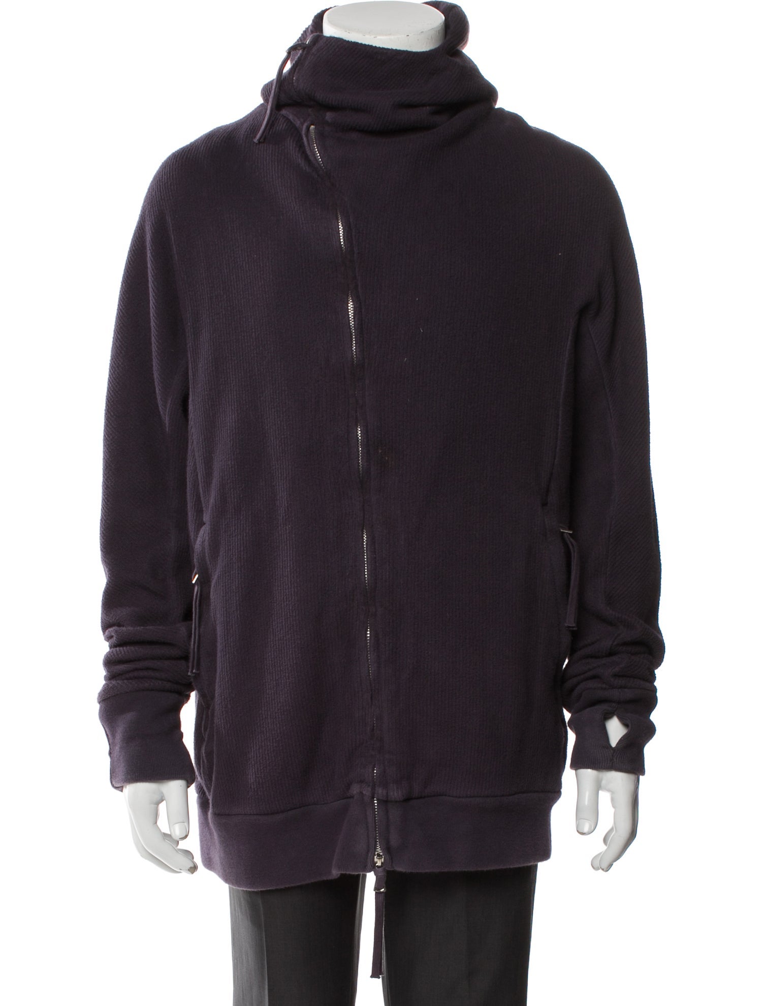 Boris Bidjan Saberi Mock Neck Long Sleeve Hoodie