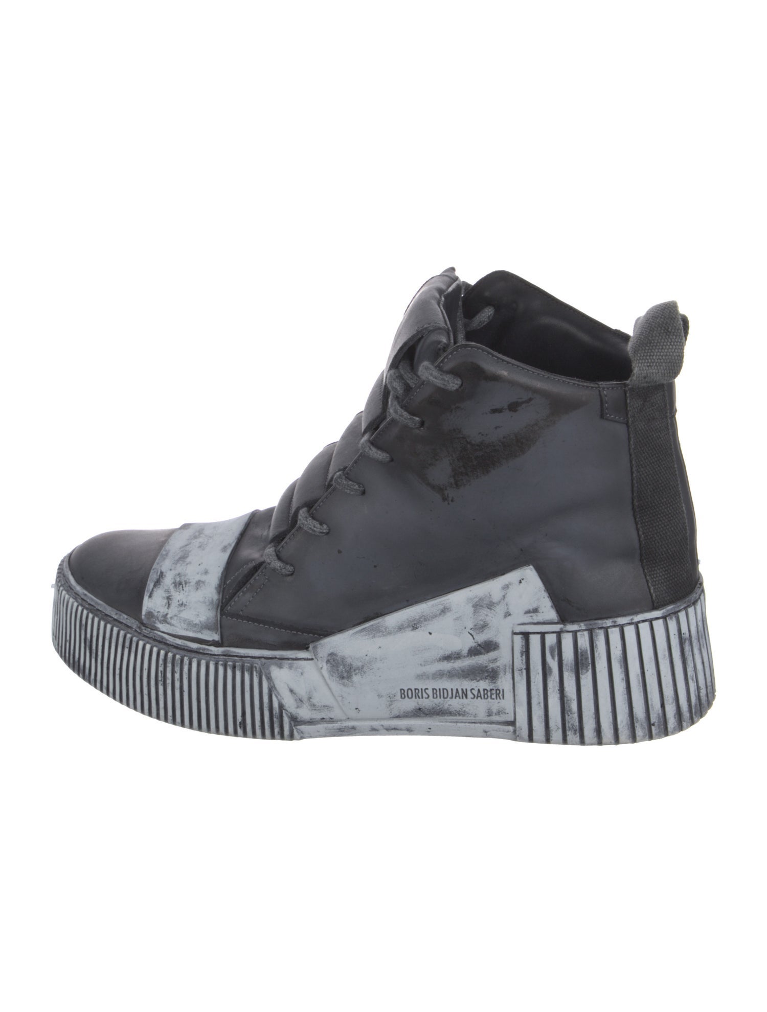 Boris Bidjan Saberi Leather Printed Sneakers
