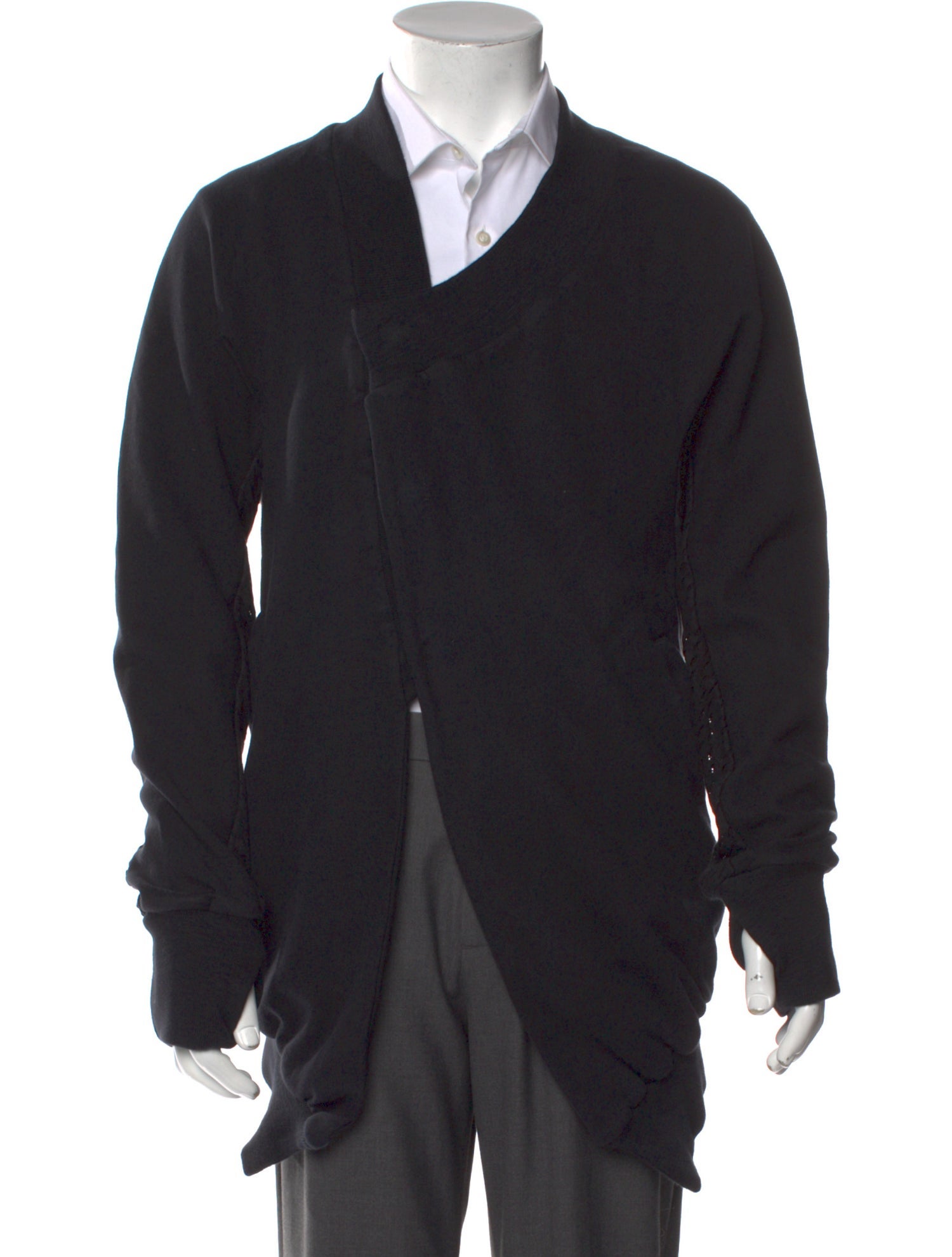 Boris Bidjan Saberi V-Neck Long Sleeve Sweatshirt