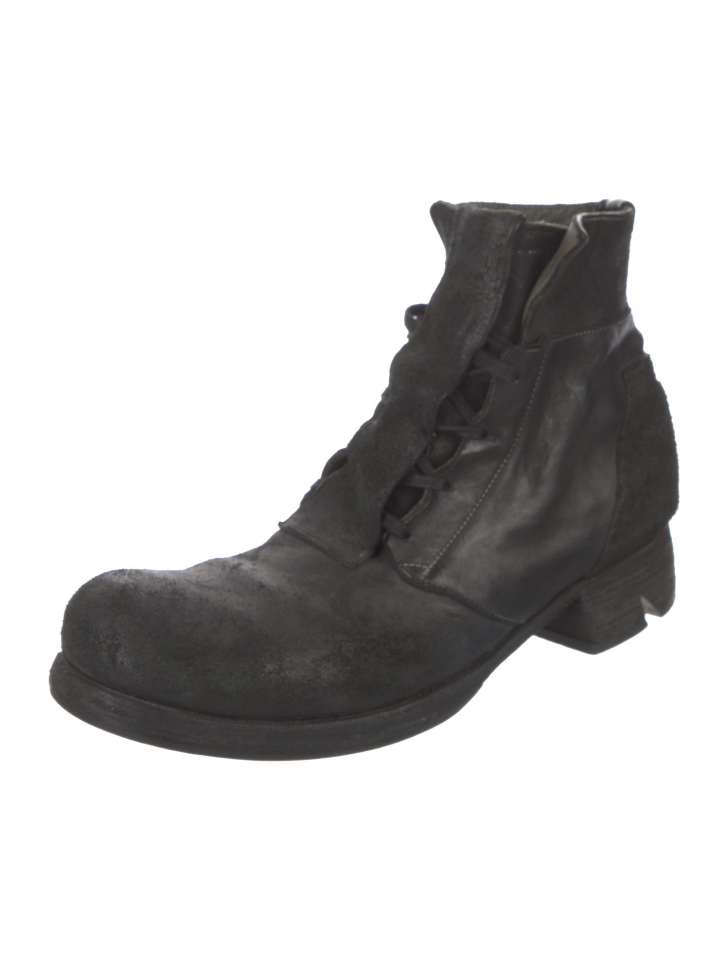 Boris Bidjan Saberi Vintage Suede Lace-Up Boots