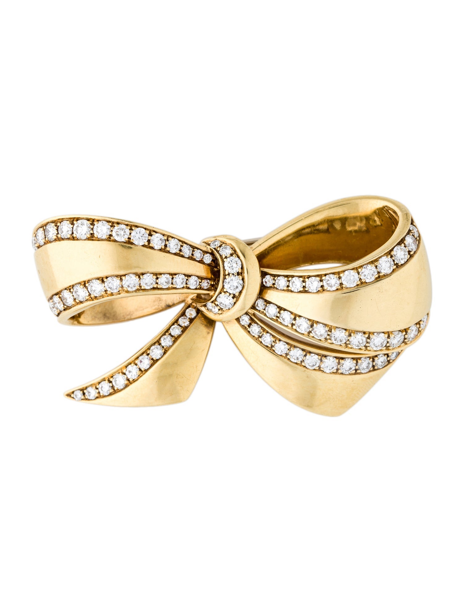 Black, Starr & Frost 18K 3.17ctw Diamond 'Bow' Brooch