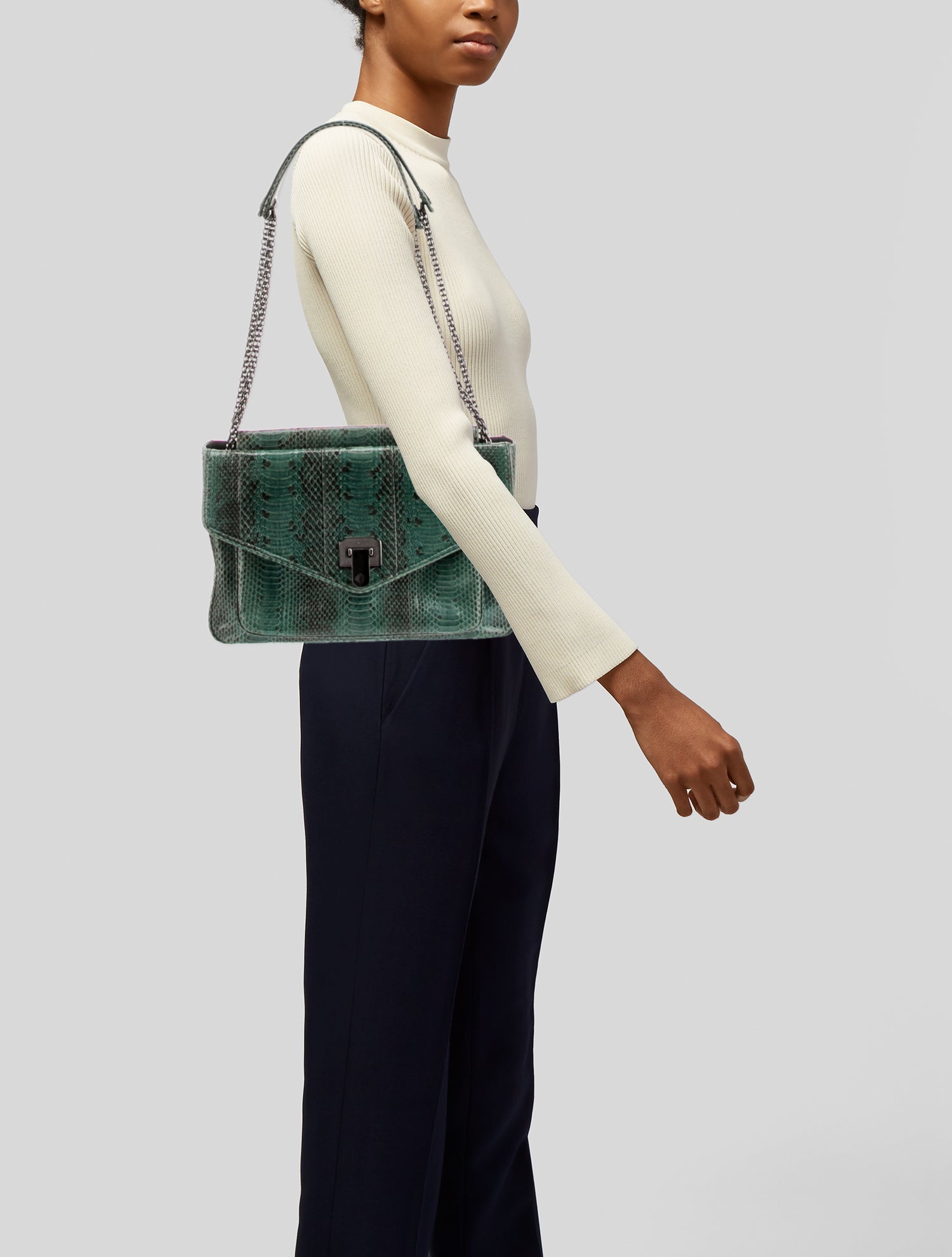 Baraboux Python Shoulder Bag