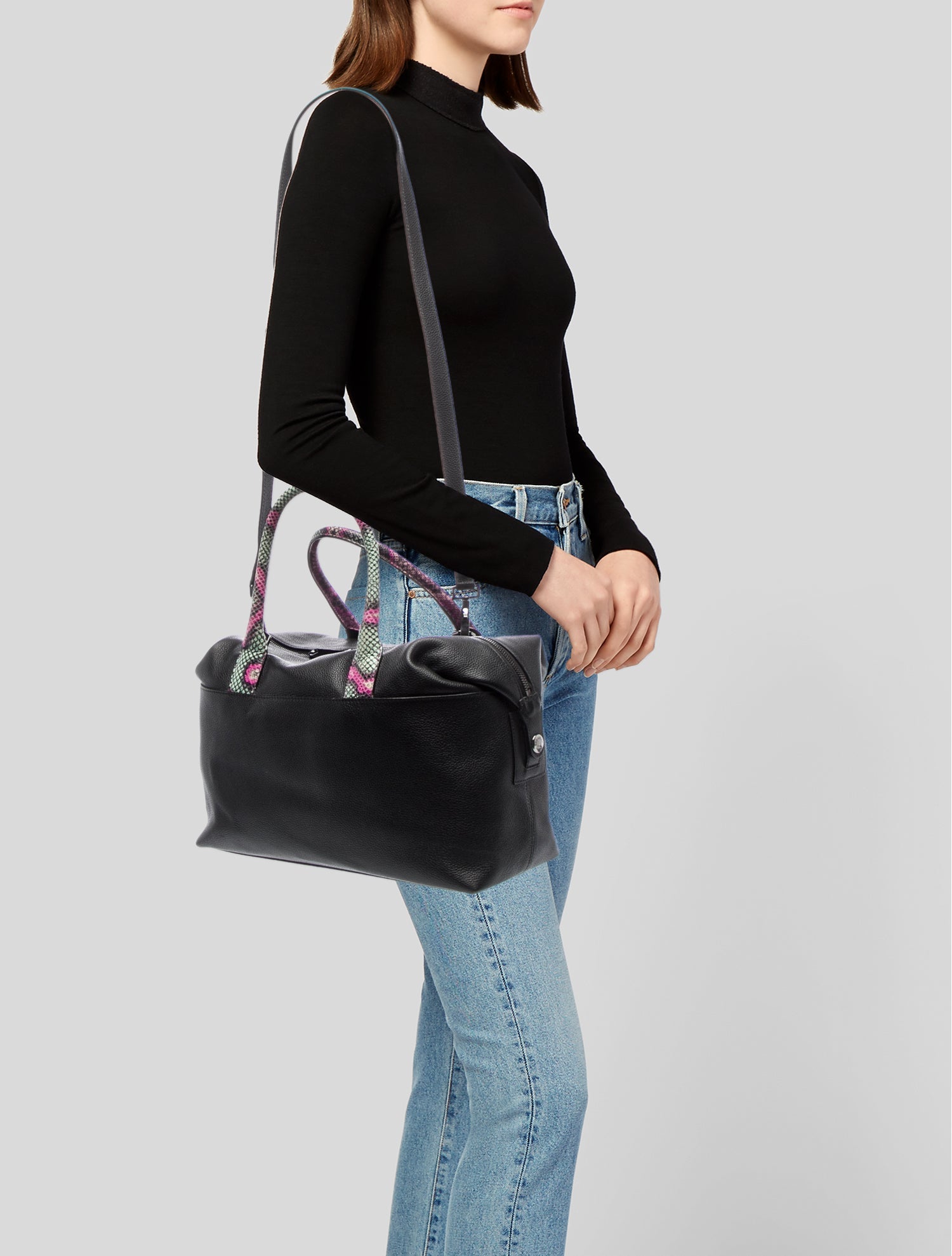 Baraboux Leather Top Handle Bag