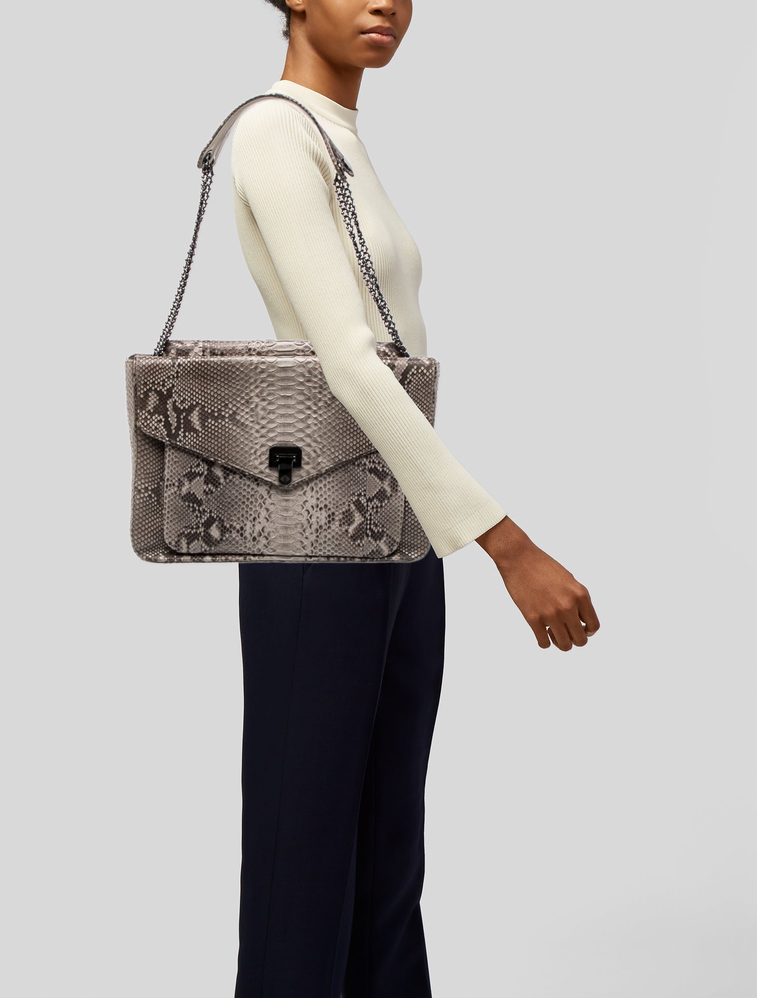 Baraboux Python Shoulder Bag