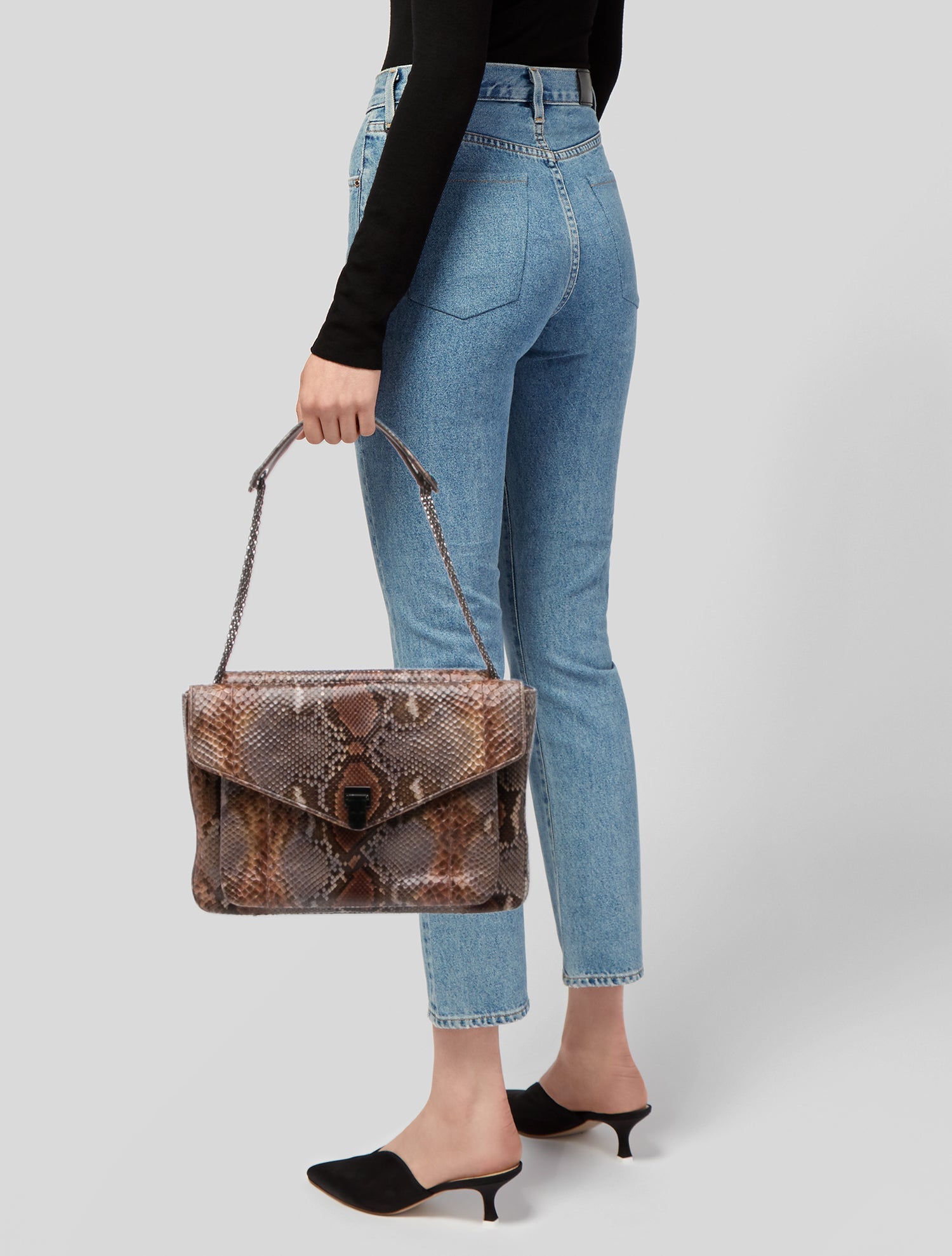 Baraboux Snakeskin Shoulder Bag