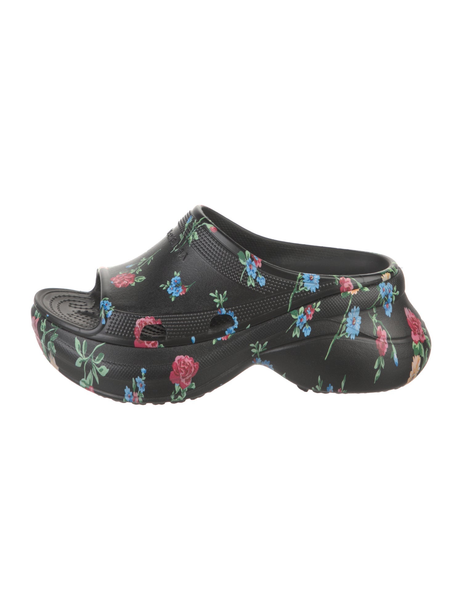 Balenciaga x Crocs Floral Rubber Slides