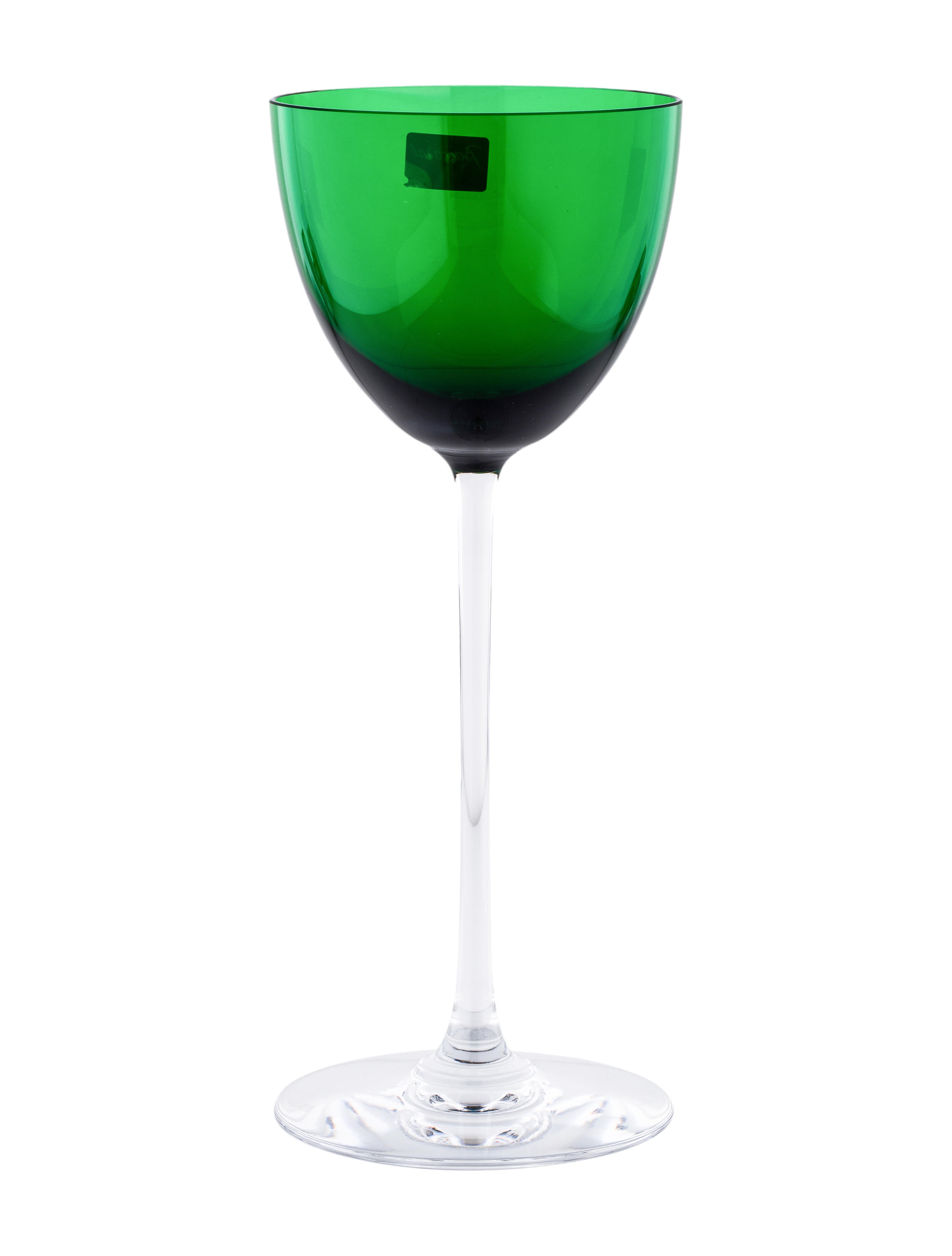 Baccarat Perfection Rhine Wine Glass Green Drinkware & Barware