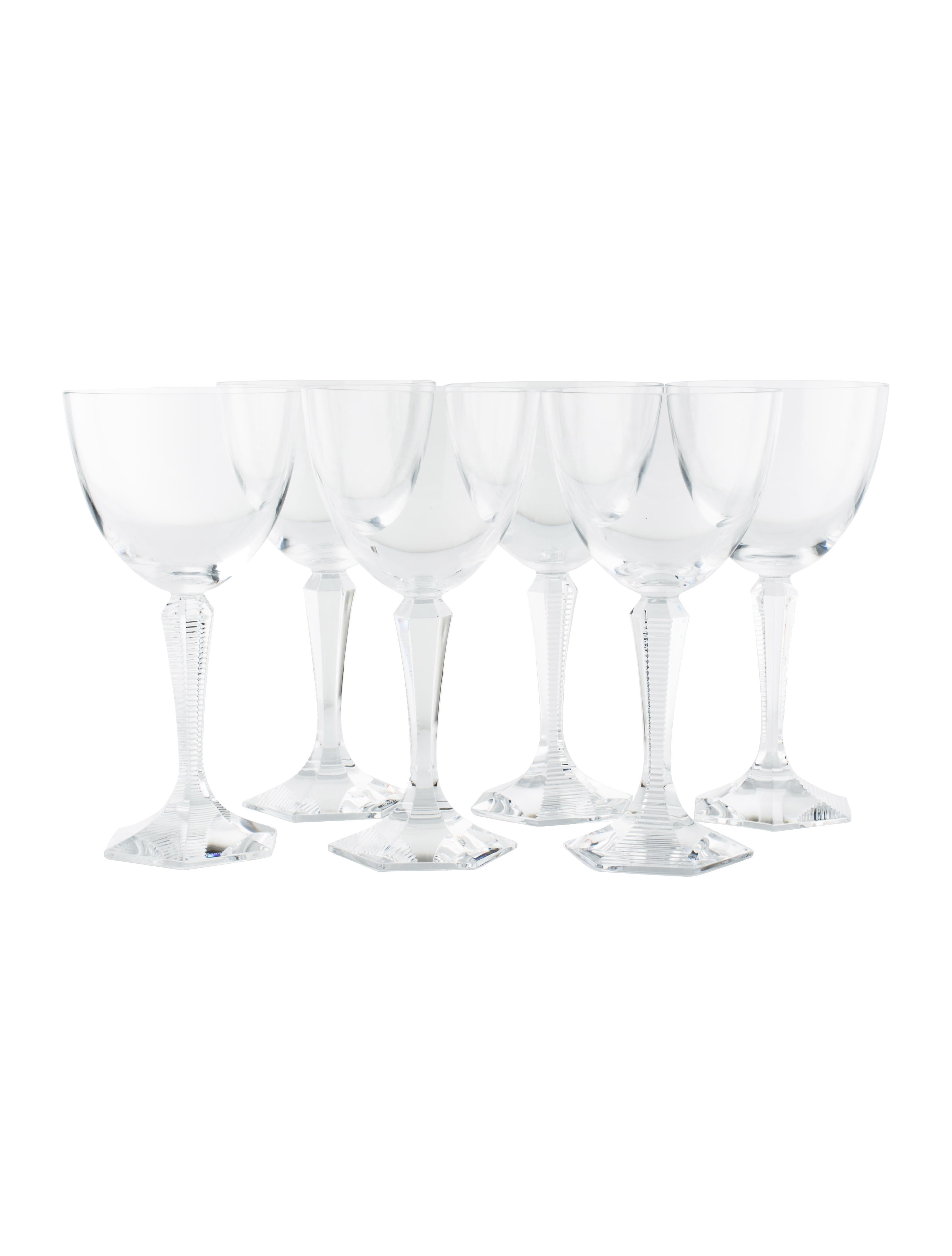 Baccarat 6Piece Opera Claret Wine Glasses Tabletop And Kitchen
