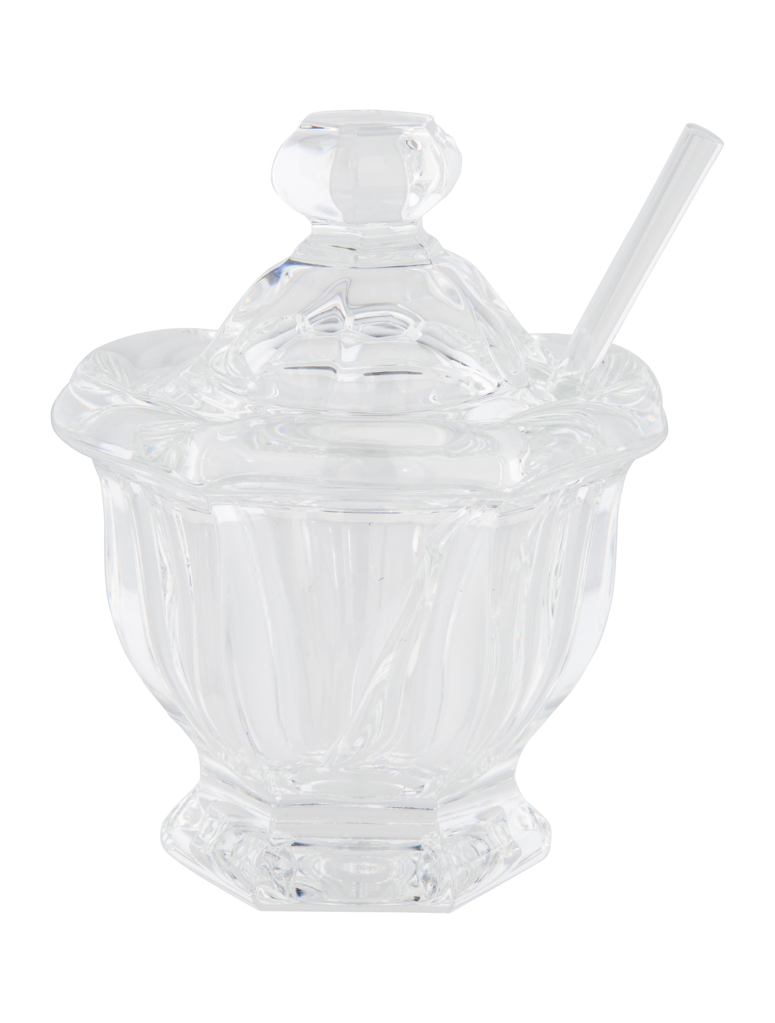 Baccarat 3-Piece Harcourt Missouri Mustard Jar Set