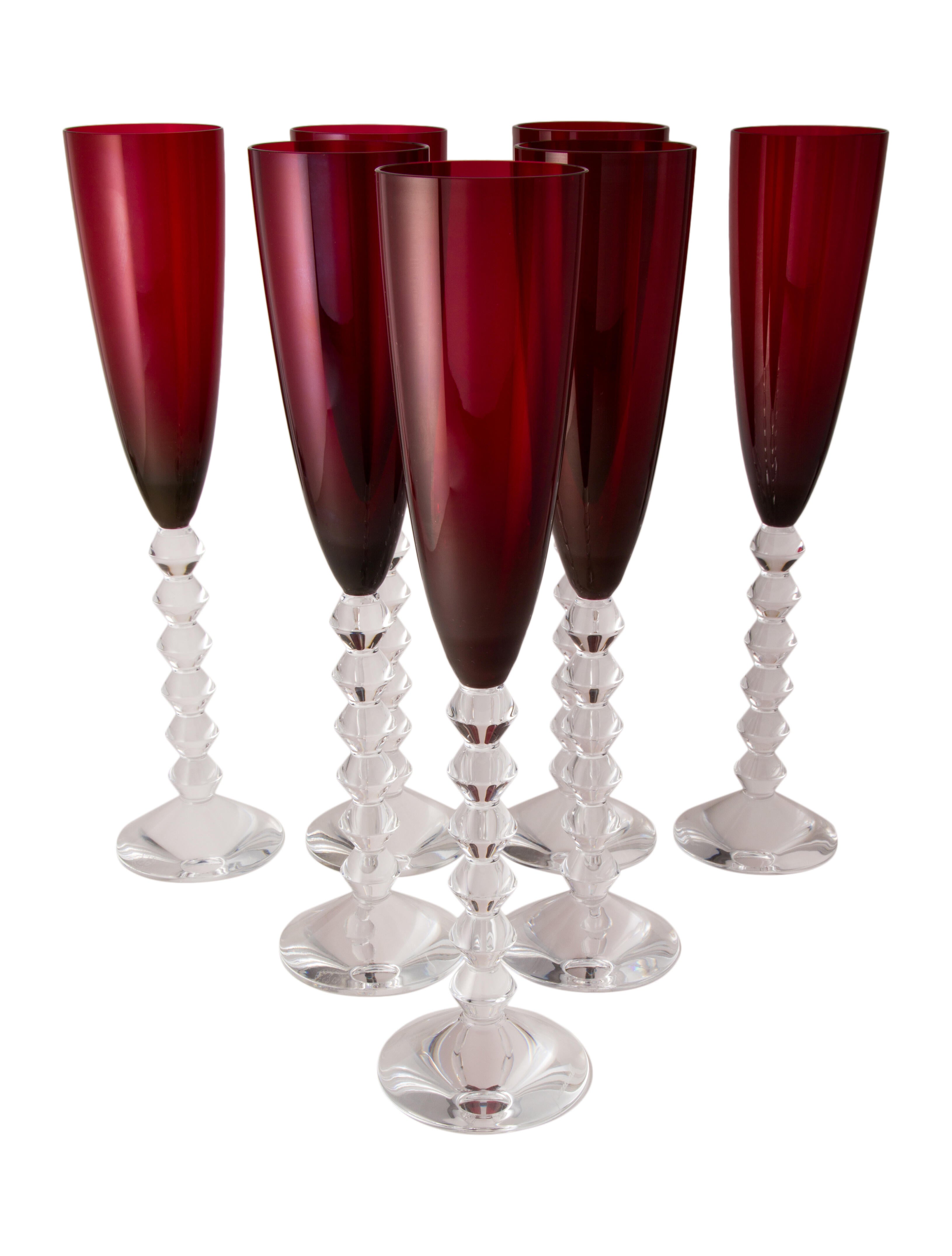 Baccarat Set of 7 Vega Flutissimo Champagne Glasses