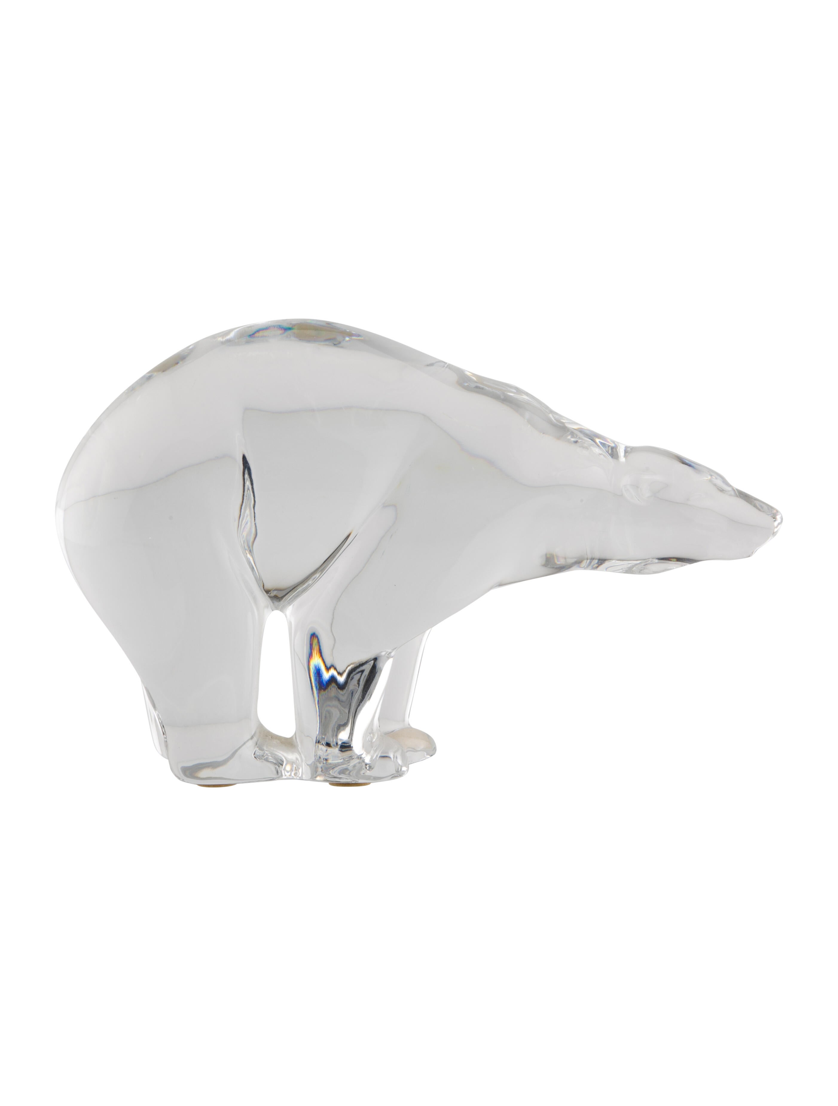 Baccarat Crystal Polar Bear Figurine