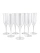 Baccarat Set of 7 Capri Optic Champagne Flutes