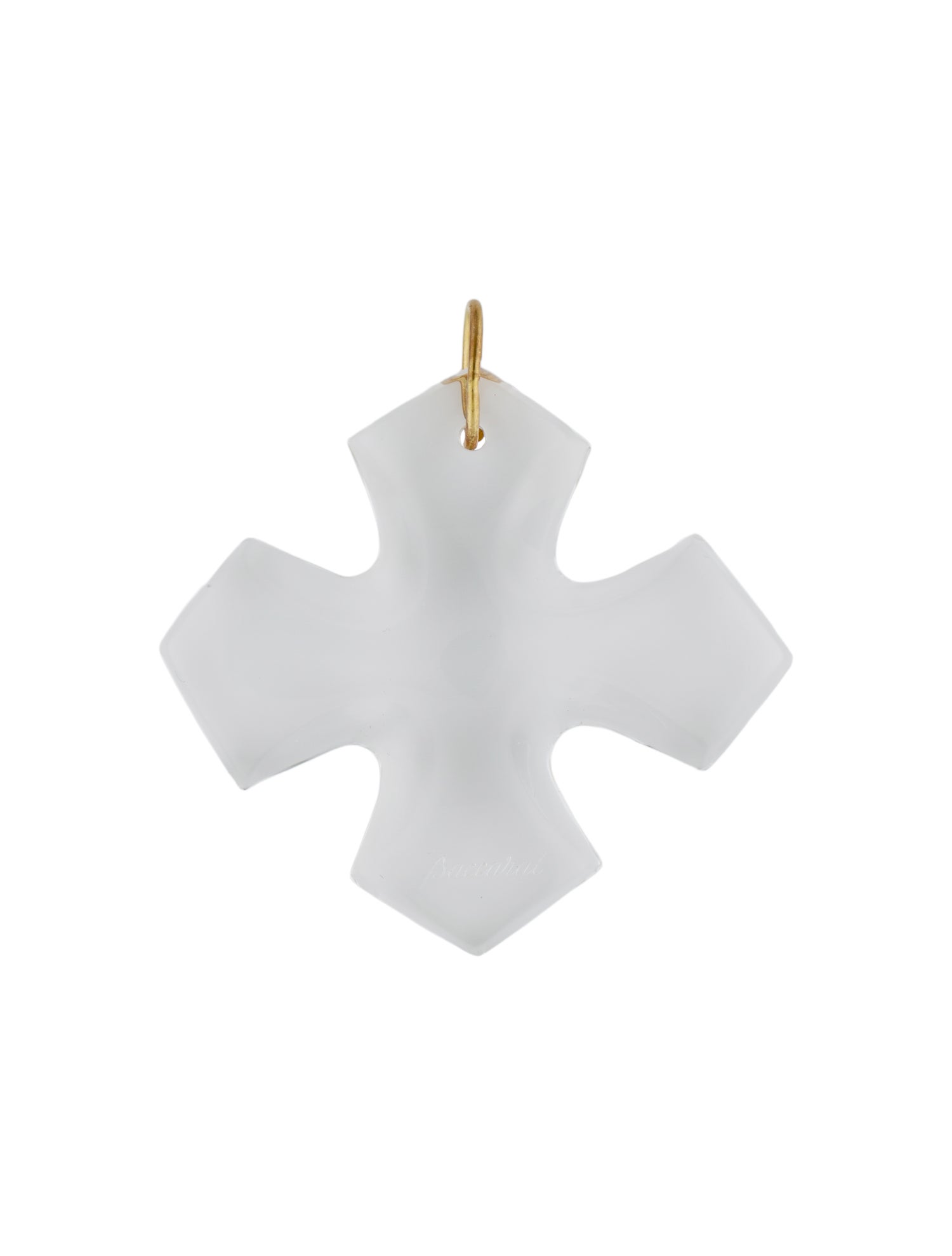 Baccarat 18K Crystal Cross Pendant