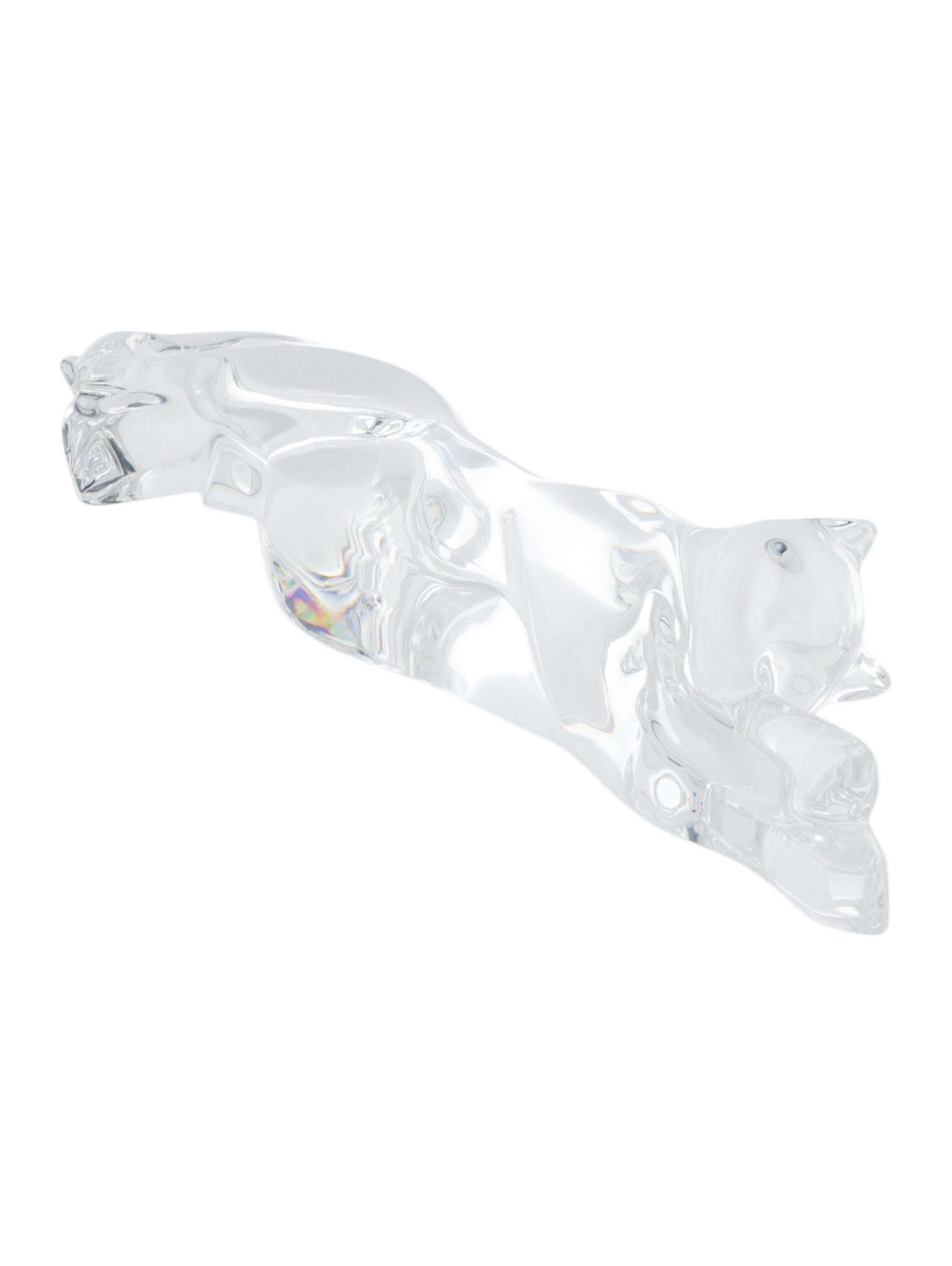 Baccarat Crystal Cat Figurine