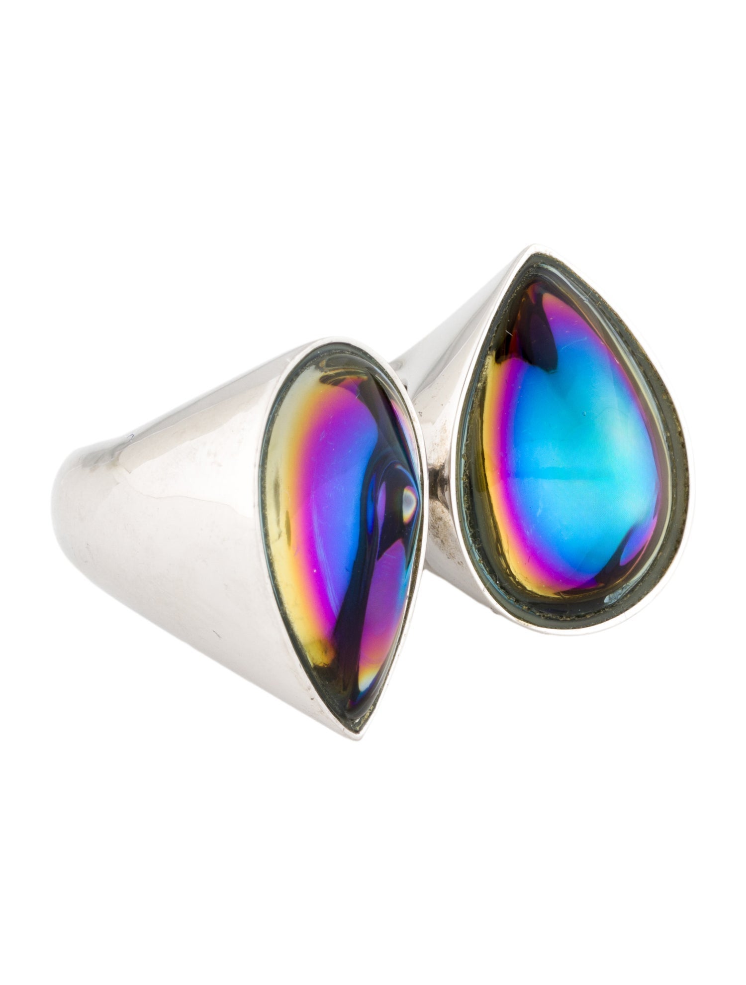 Baccarat Crystal Psydélic Open Cocktail Ring