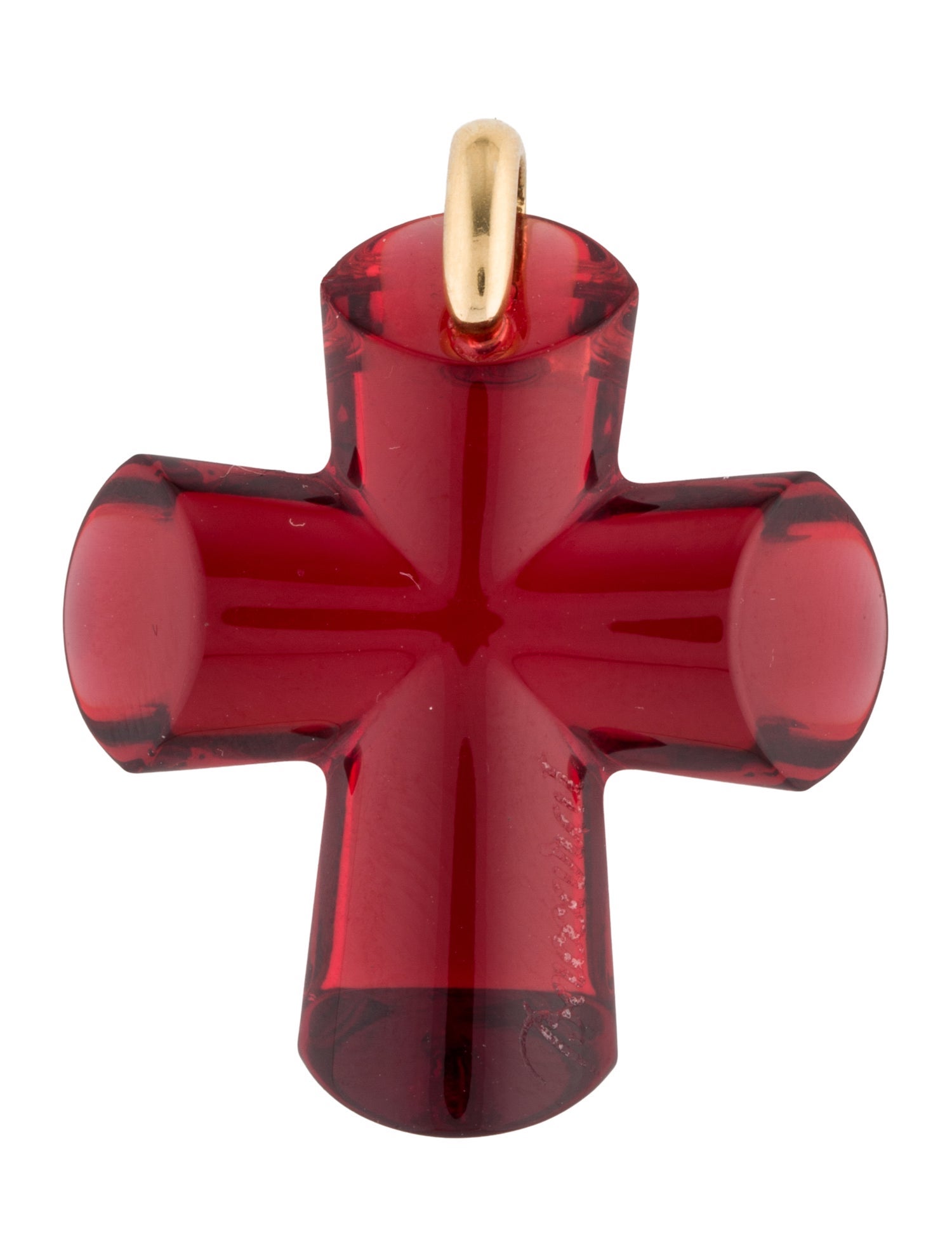 Baccarat 18K Crystal Cross Pendant