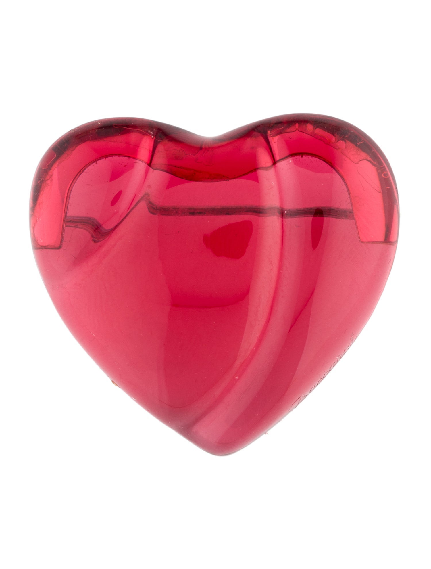 Baccarat Crystal Heart Brooch