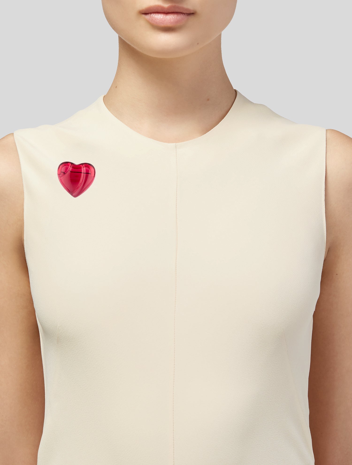 Baccarat Crystal Heart Brooch