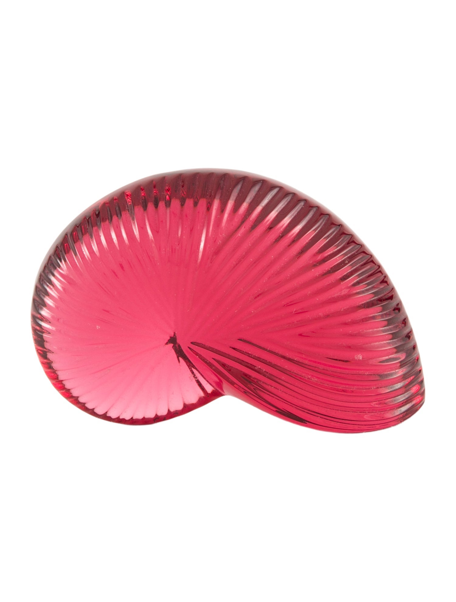 Baccarat Crystal Nautilus Shell Paperweight