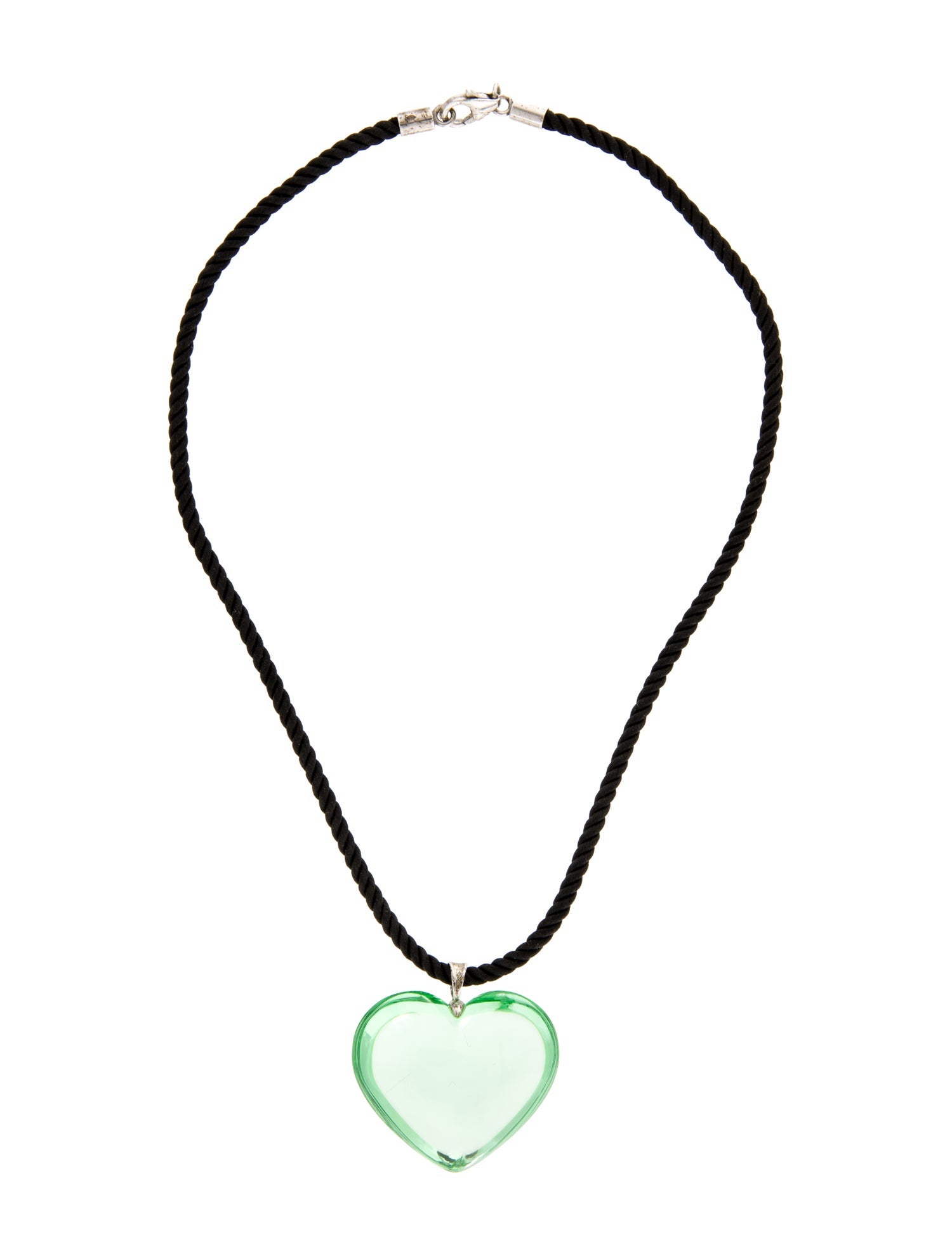 Baccarat Crystal Heart Pendant Necklace