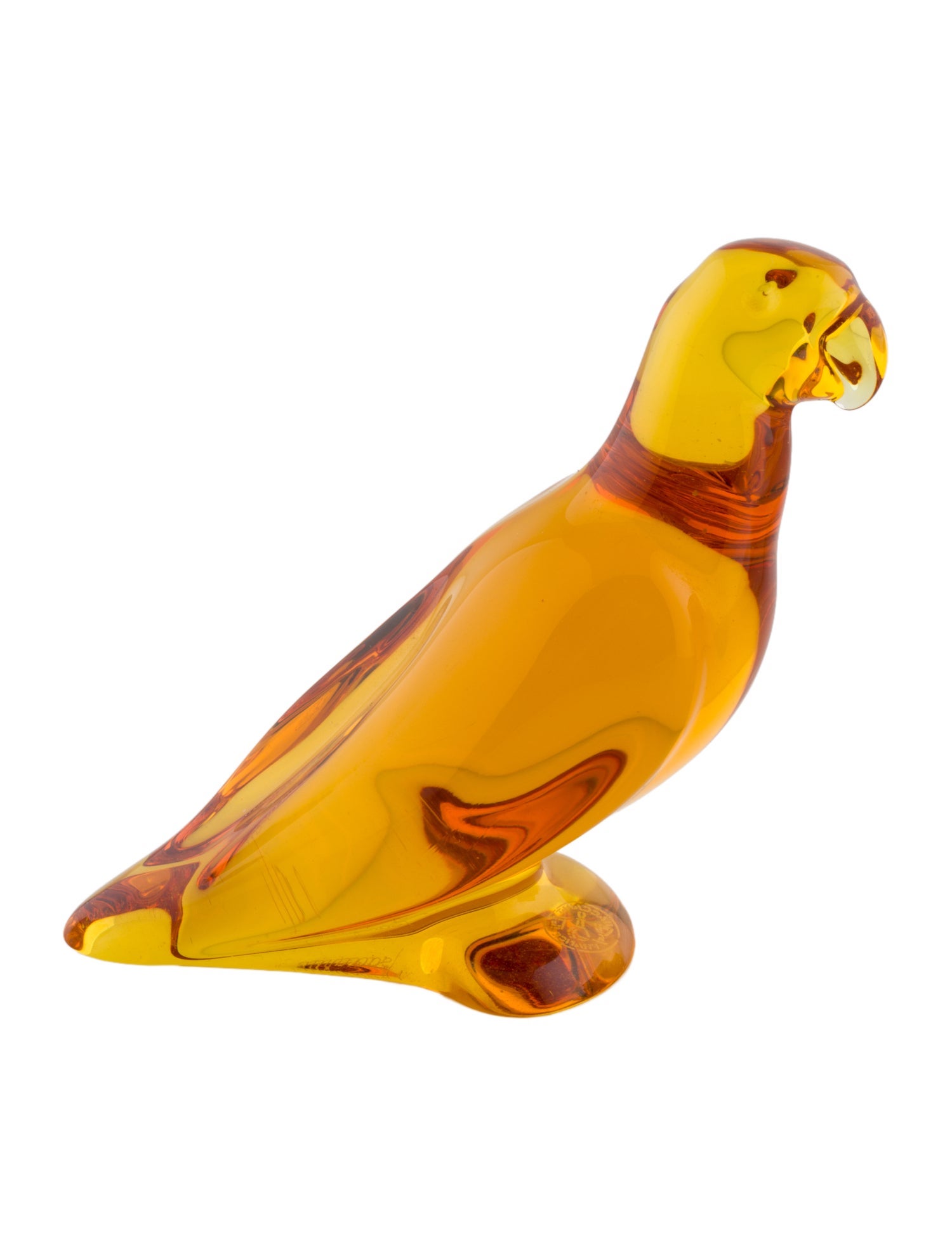 Baccarat Crystal Parrot Figurine