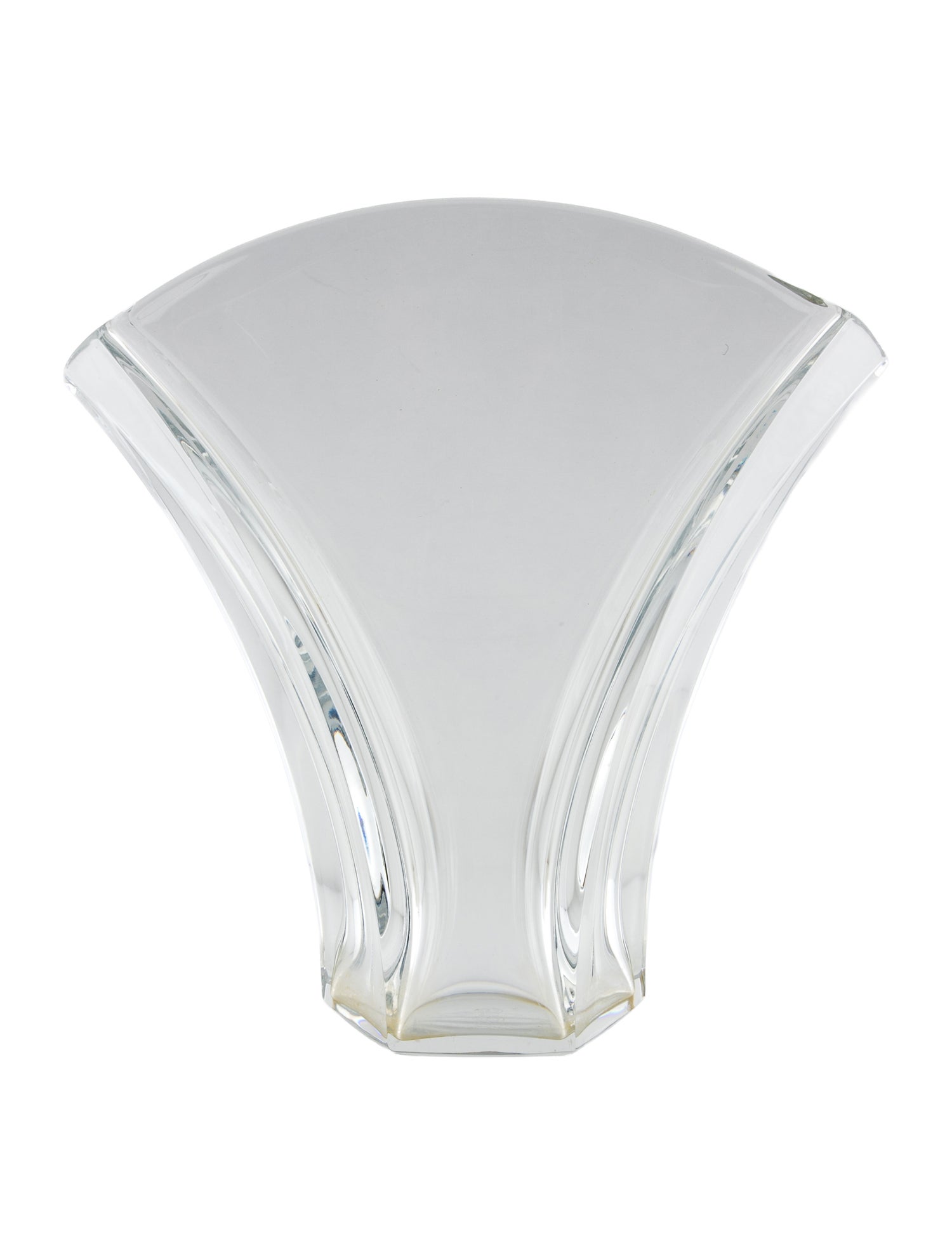 Baccarat Crystal Bamboo Fan Vase